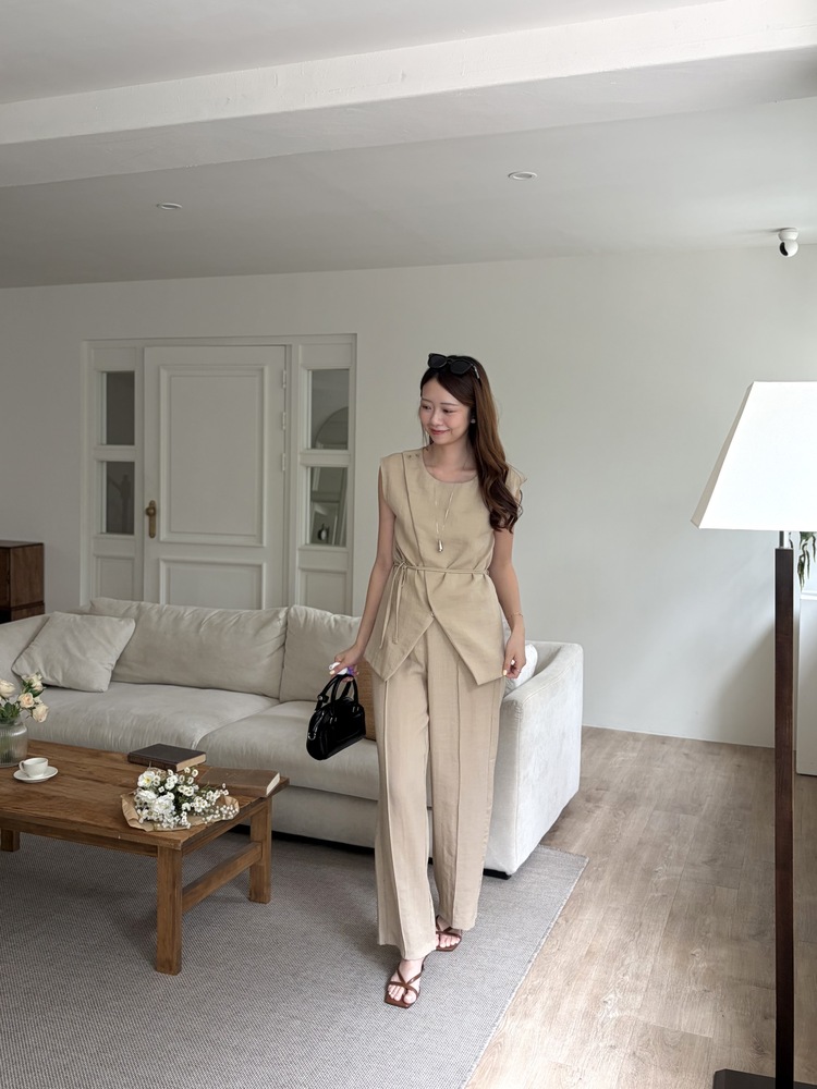 The Fine Linen Summer Set (Beige)