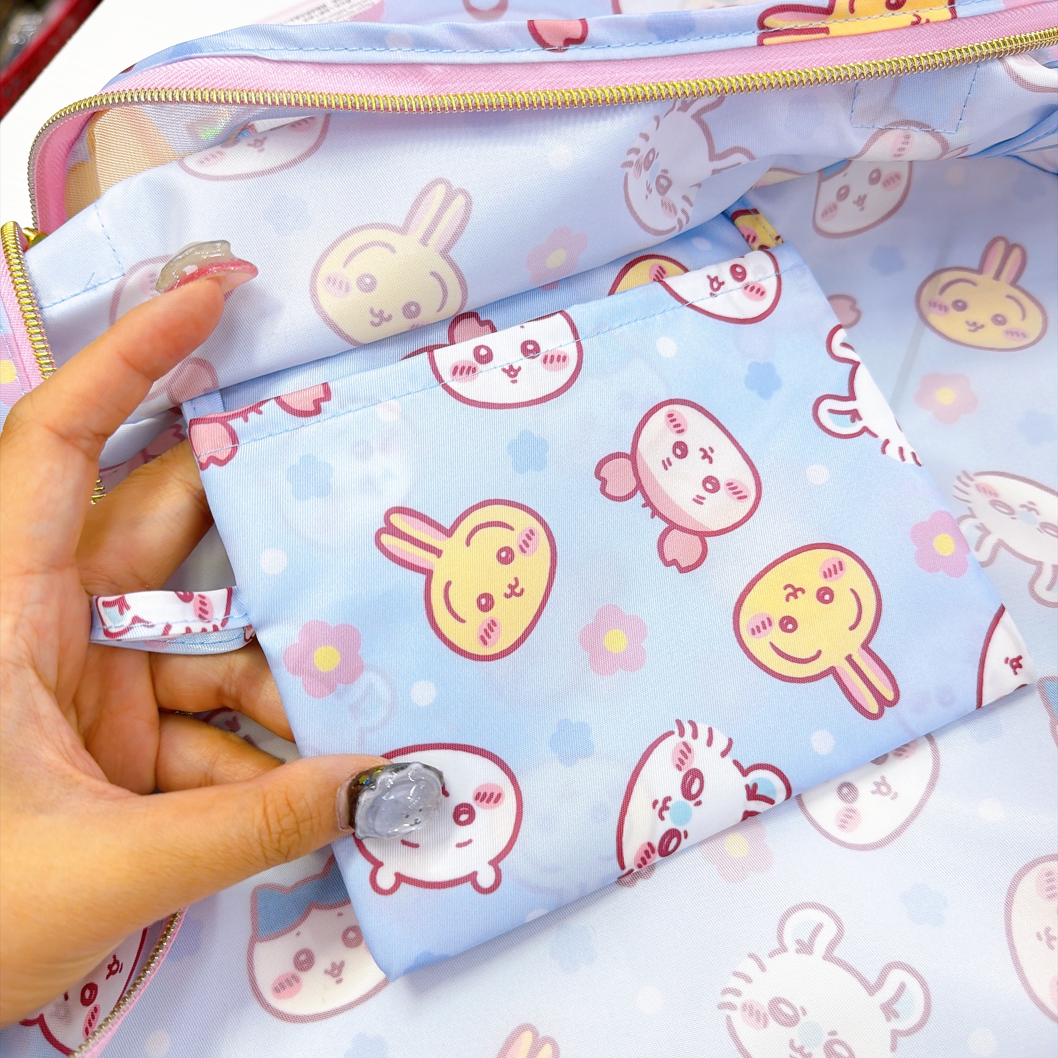 原裝行貨Sanrio Kurumi Melody chiikawa 衣服收納袋 42×30x13cm