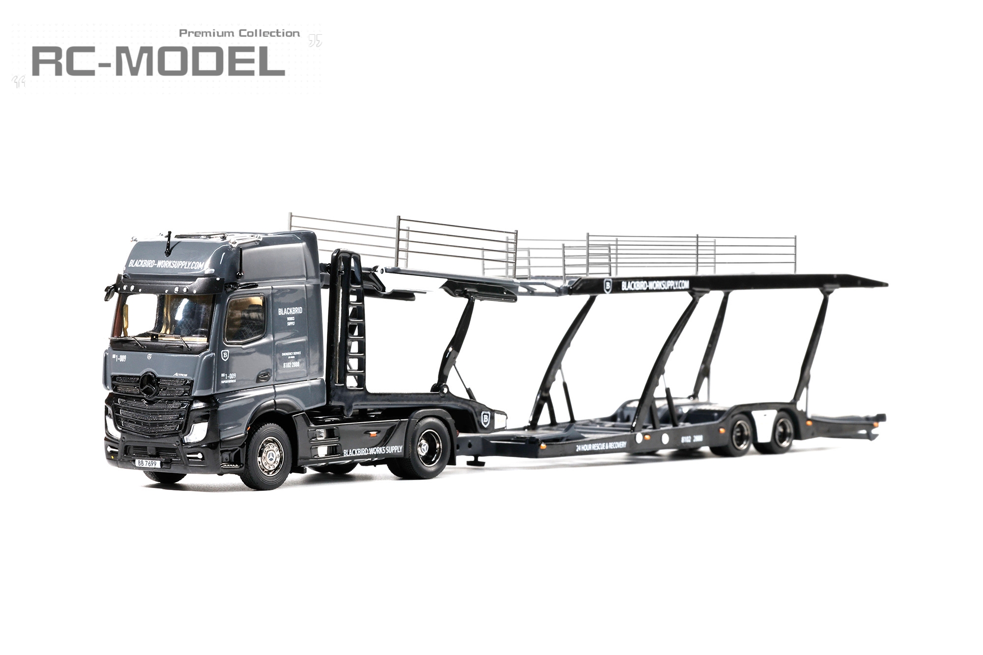 *PRE-ORDER Shadow pro 1/64 Actros Benz Trailer.KS-069-617 Blackbird (LHD)