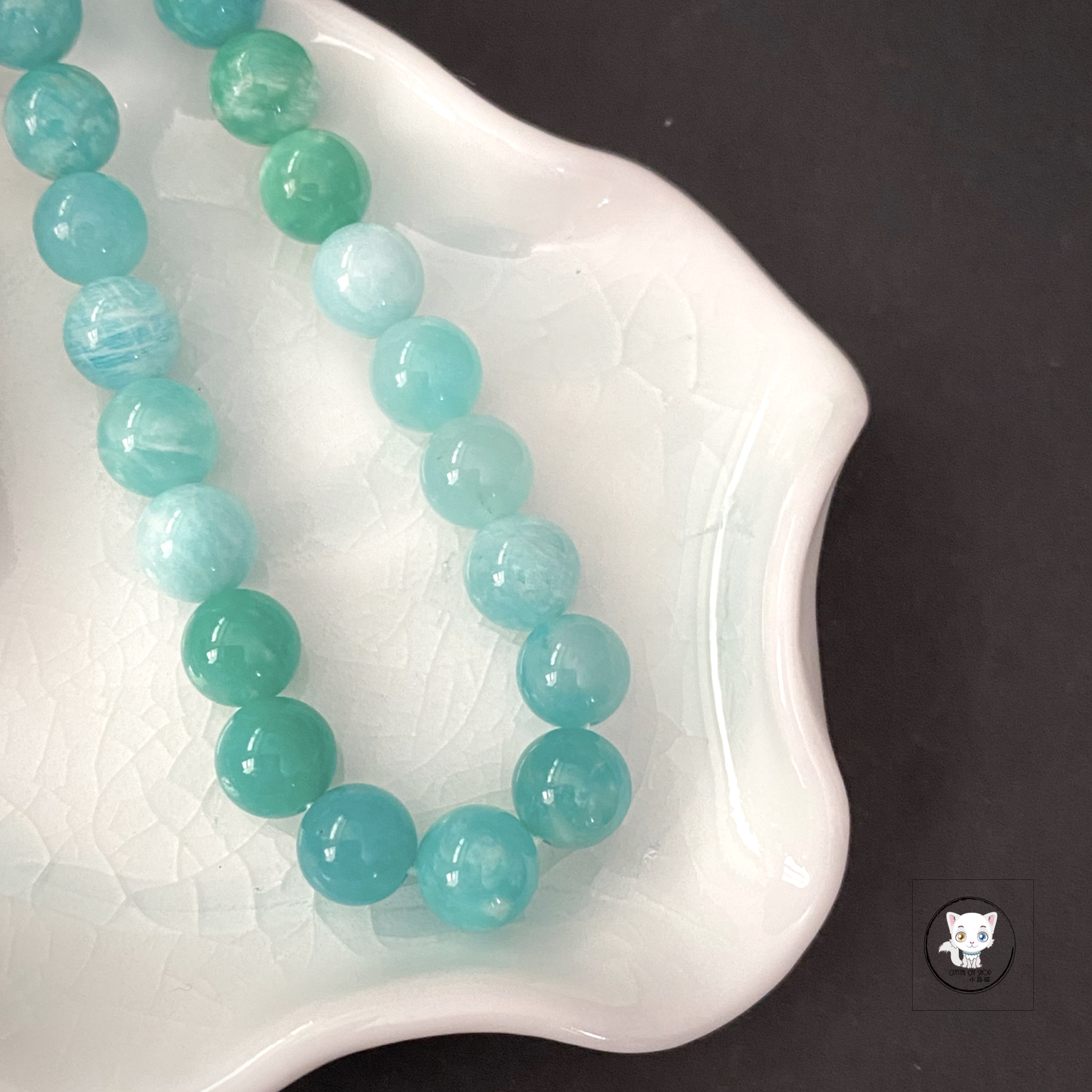 老礦天河石漸變色手鏈 8mm