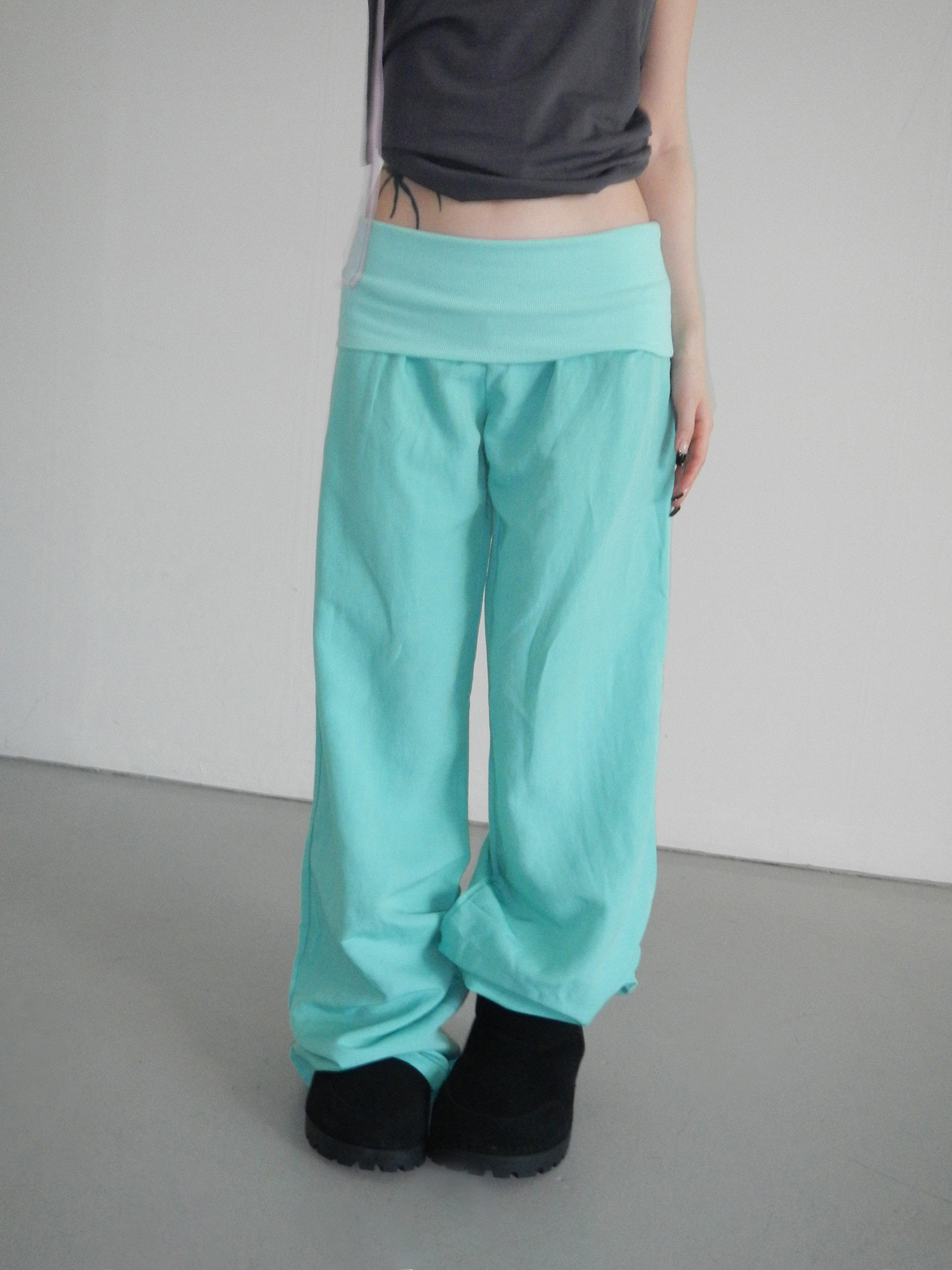 Foldover Wide Leg Pants