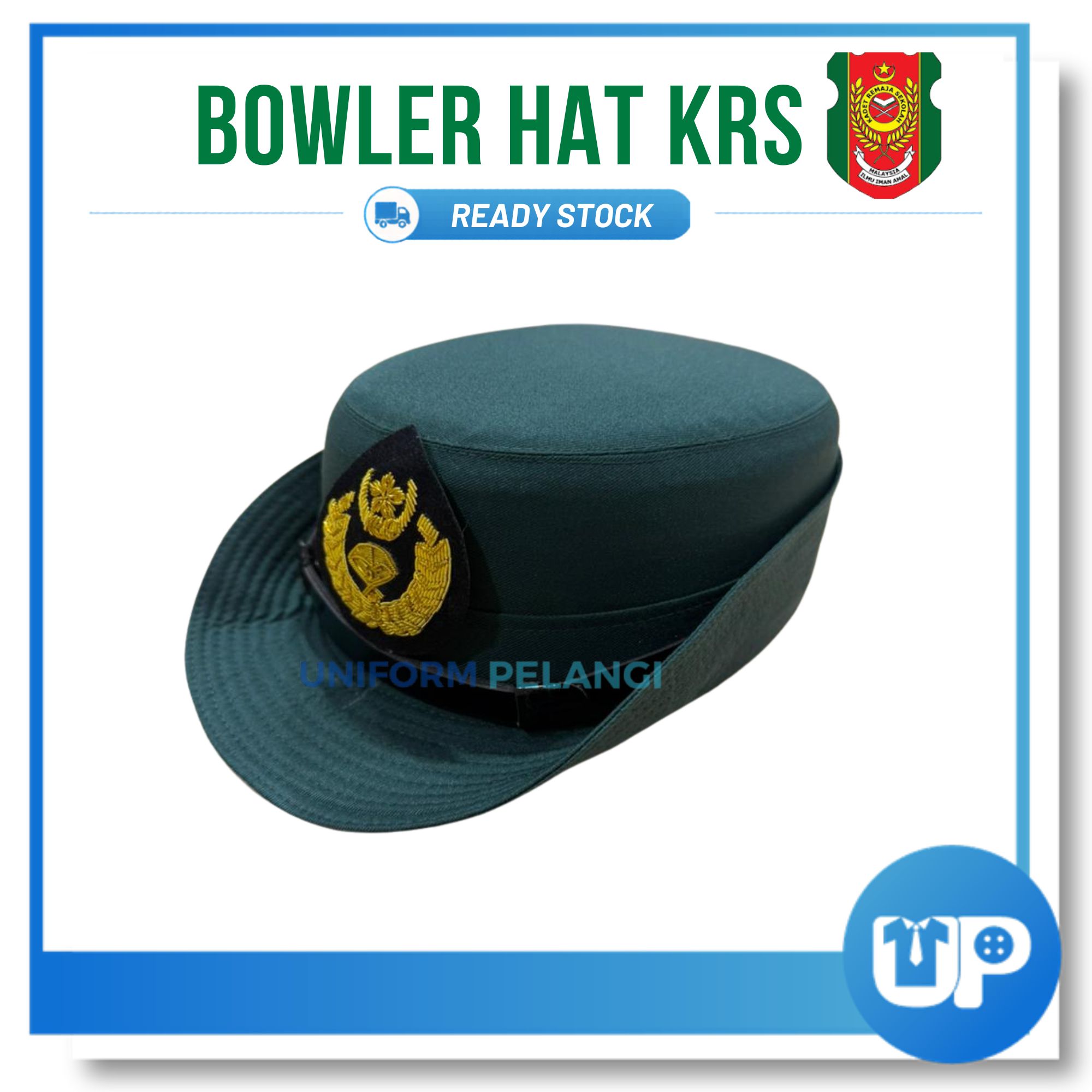 Bowler Hat KRS Pegawai / Topi Guru KRS Wanita KRS Original Kadet Remaja Sekolah Cikgu Officer Female