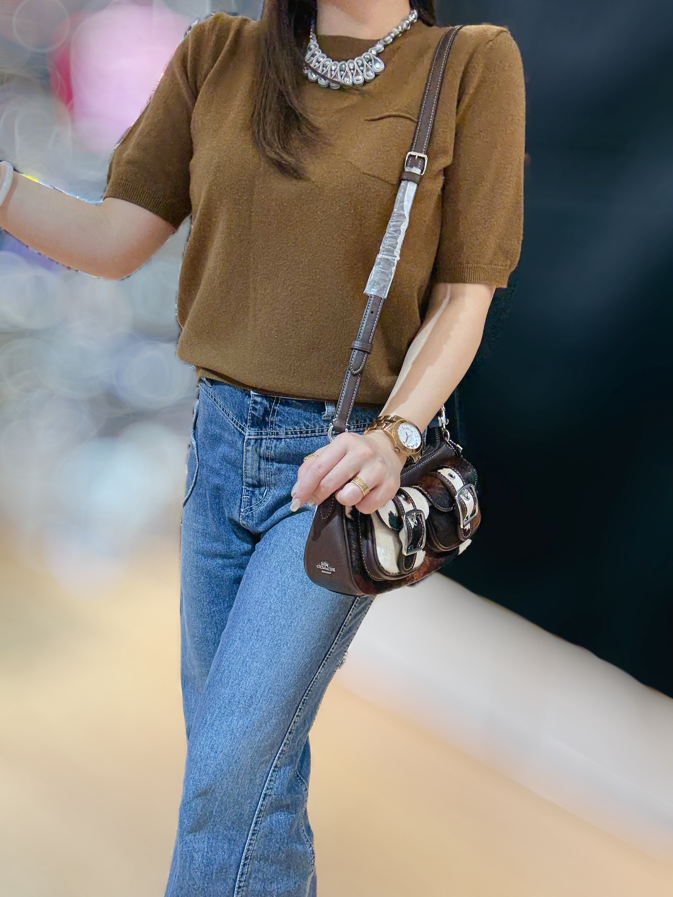 Coach Ashton bag cow print/haircalf