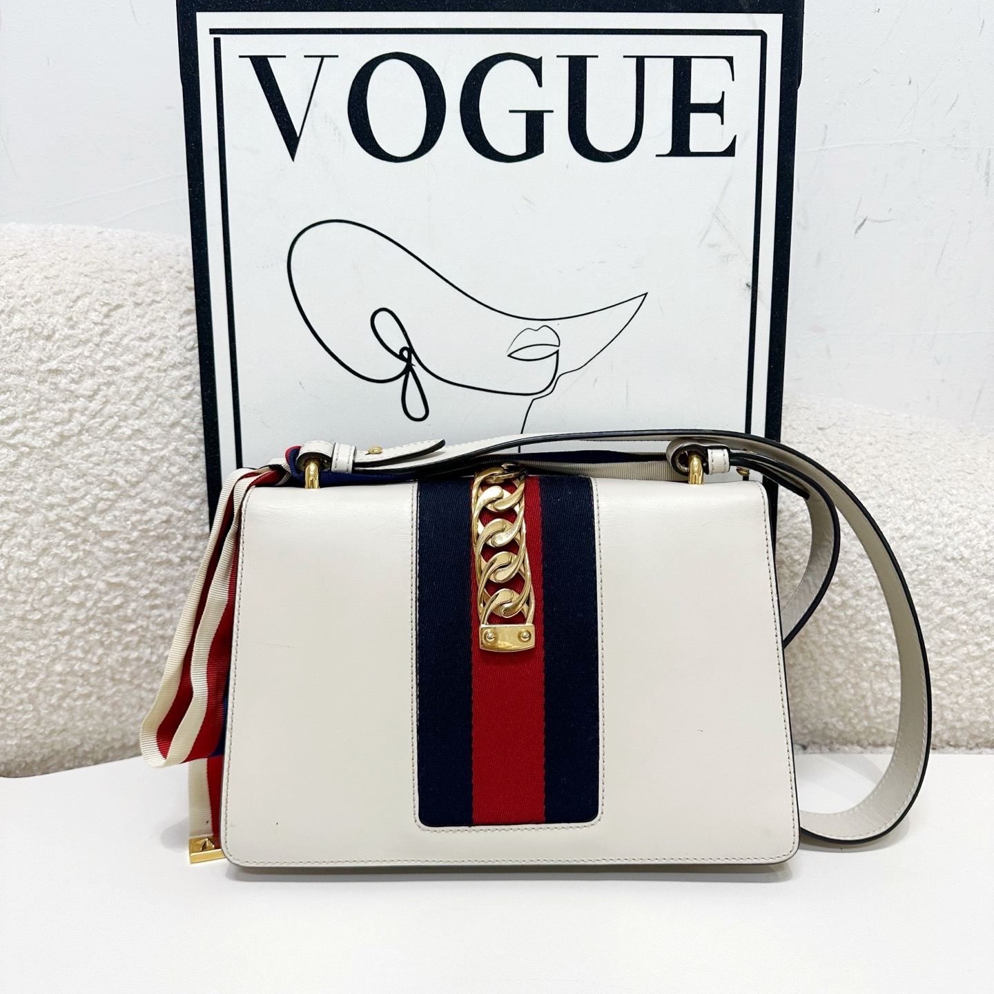 【預訂貨品】Gucci塞爾維亞白色斜孭包