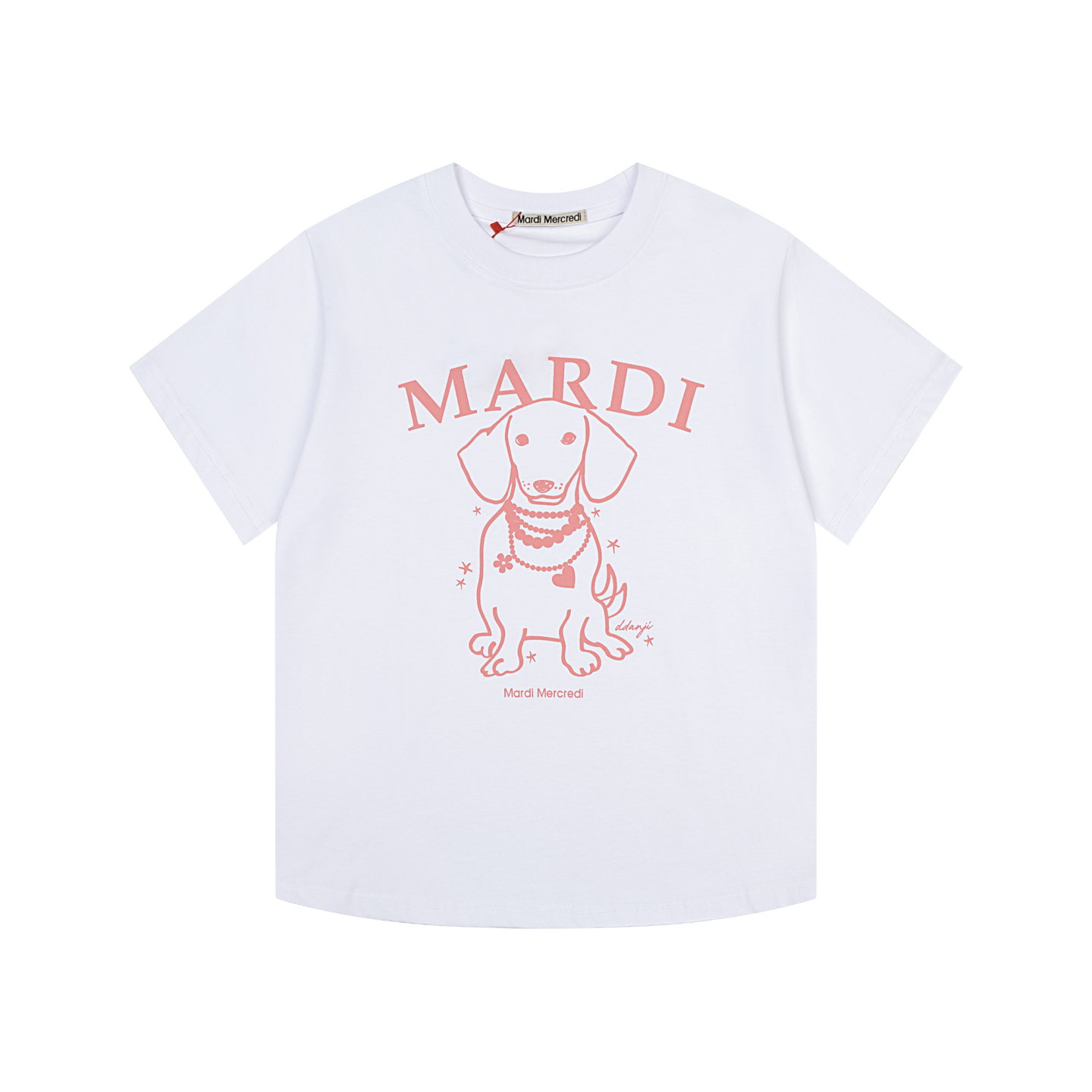 Mardi Mercredi Swing The Tail Ddanji Pearl Necklace T-shirt