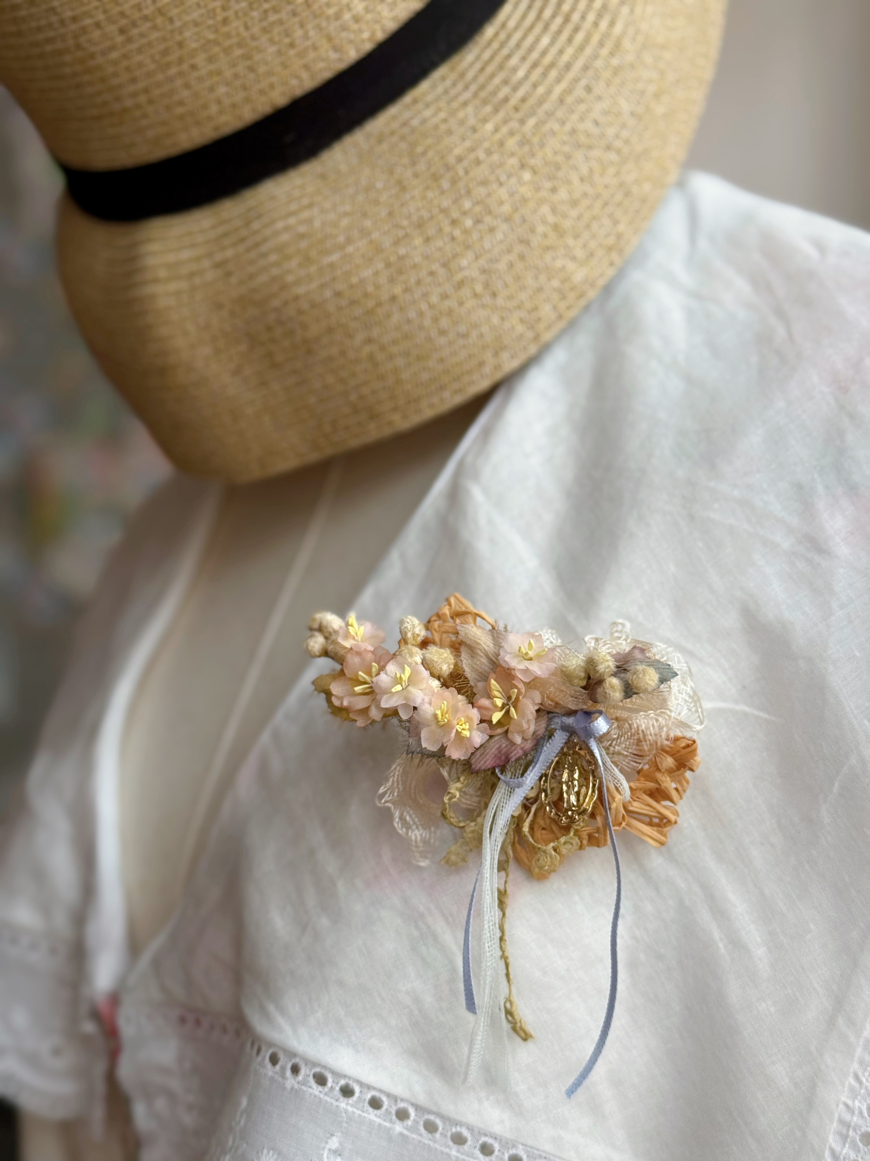 初夏花園 - 櫻花髪夾+胸針