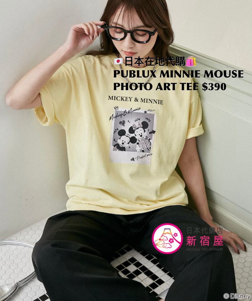 PUBLUX 限定 MINNIE MOUSE PHOTO ART T-SHIRT