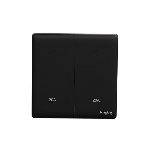 施耐德 Unica X 曜石黑 20A孖位 燈曲