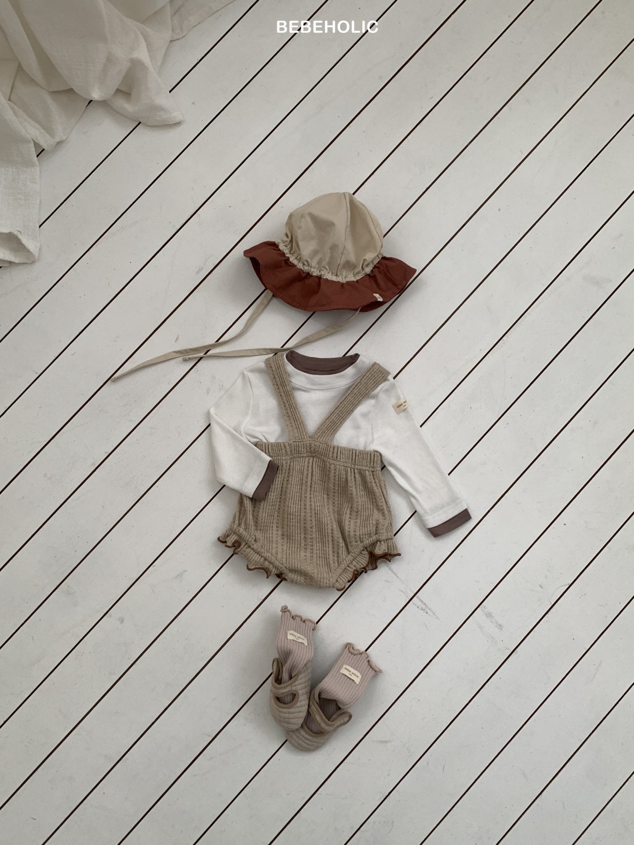 🌸預訂 韓國直送🌸🇰🇷BEBEHOLIC三色假兩件長袖上衣