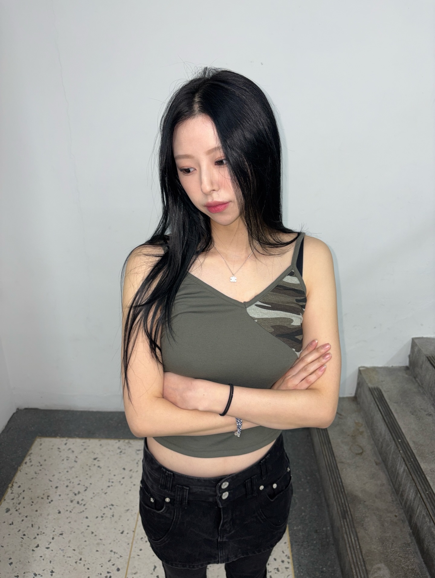 line camo tank top