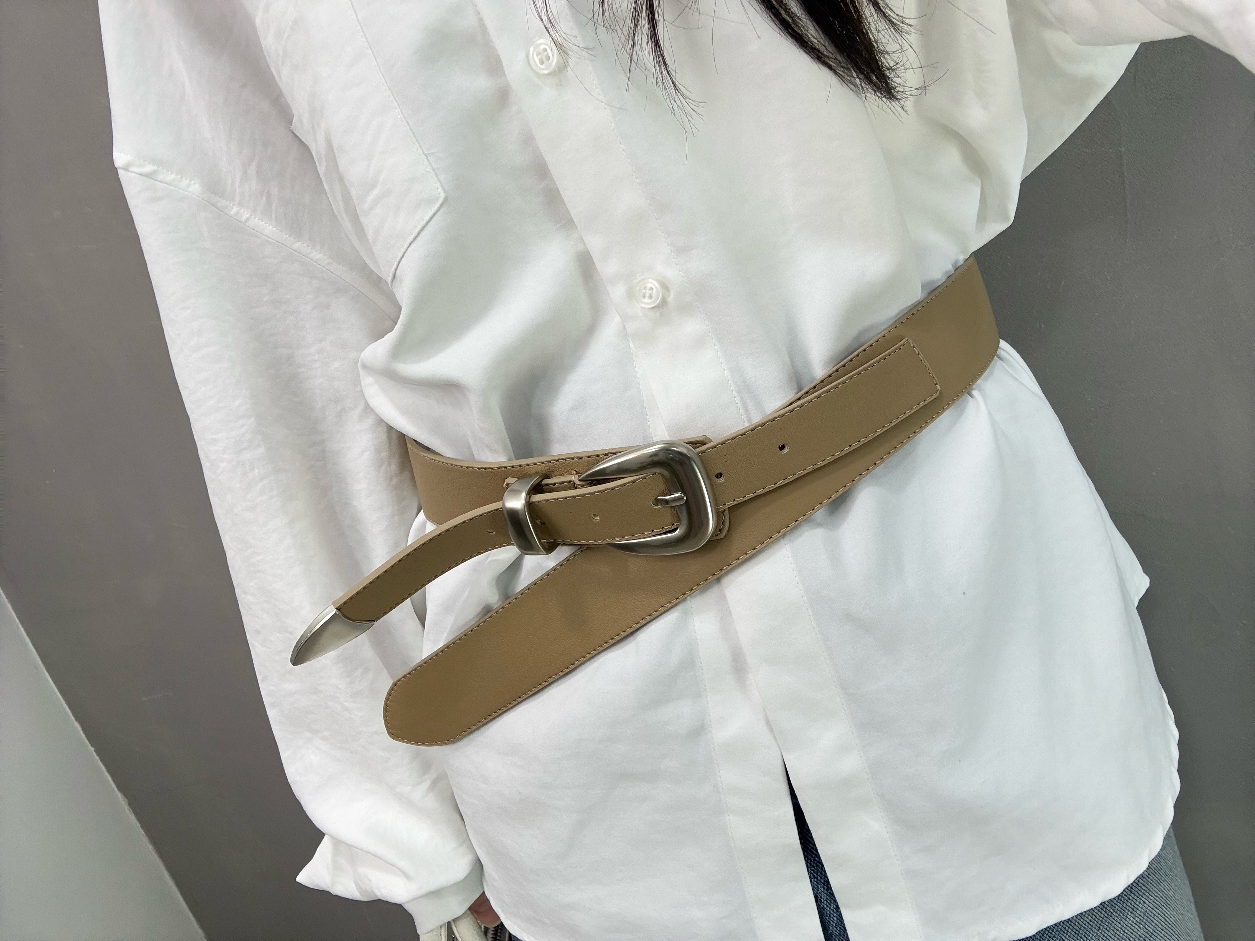 G15 磨砂銀扣粗Belt