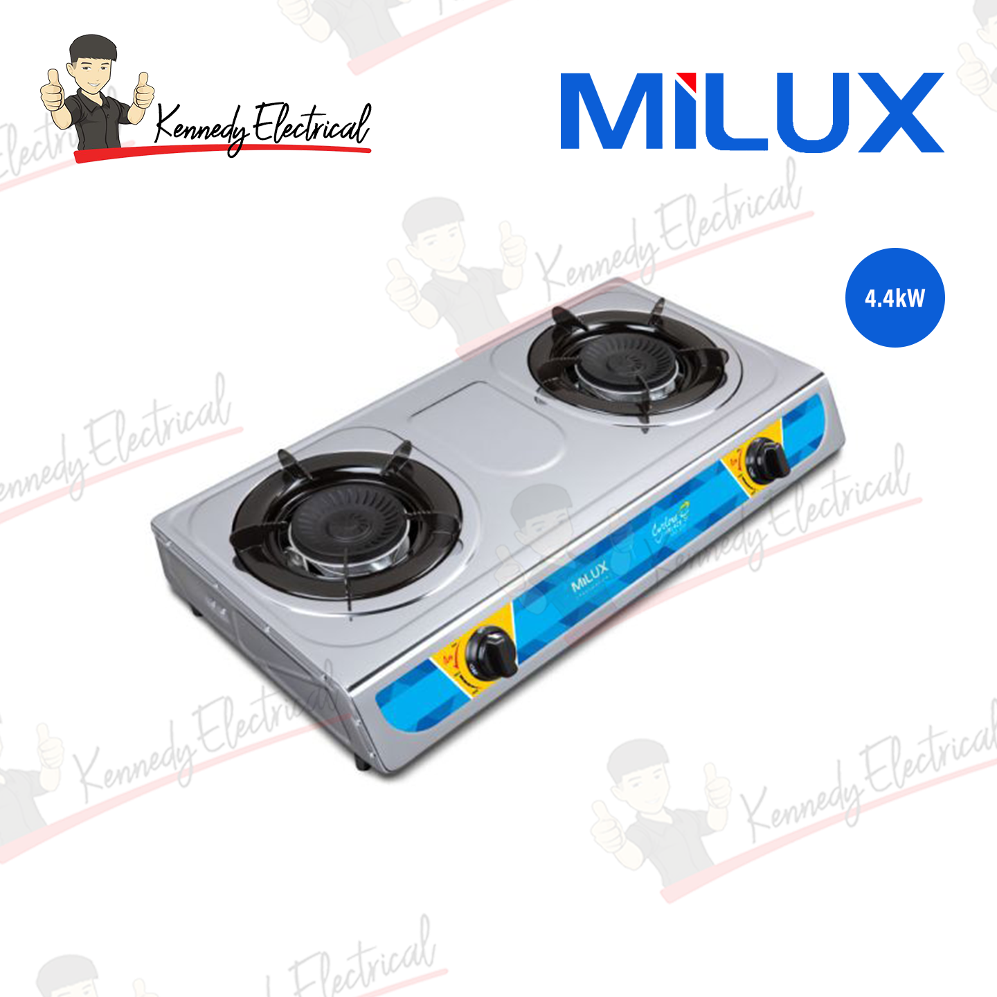 Milux 2.48kW Cyclone Blaze Stainless Steel Gas Cooker (MSS-1222)