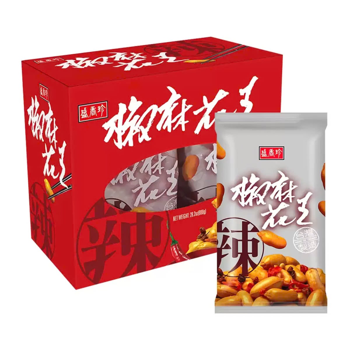 台灣Costco【盛香珍】椒麻花生（8入分享裝）