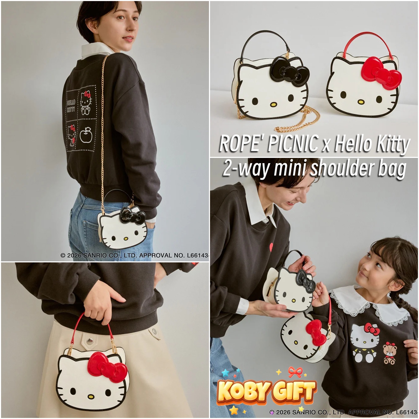 原裝日本 Rope Picnic x Hello Kitty Hand Bag 小癈包  