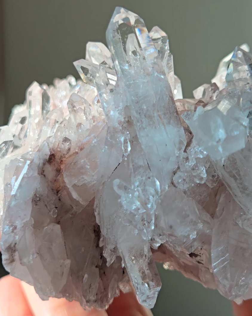 Pink Lemurian cluster with double terminations - LQ550