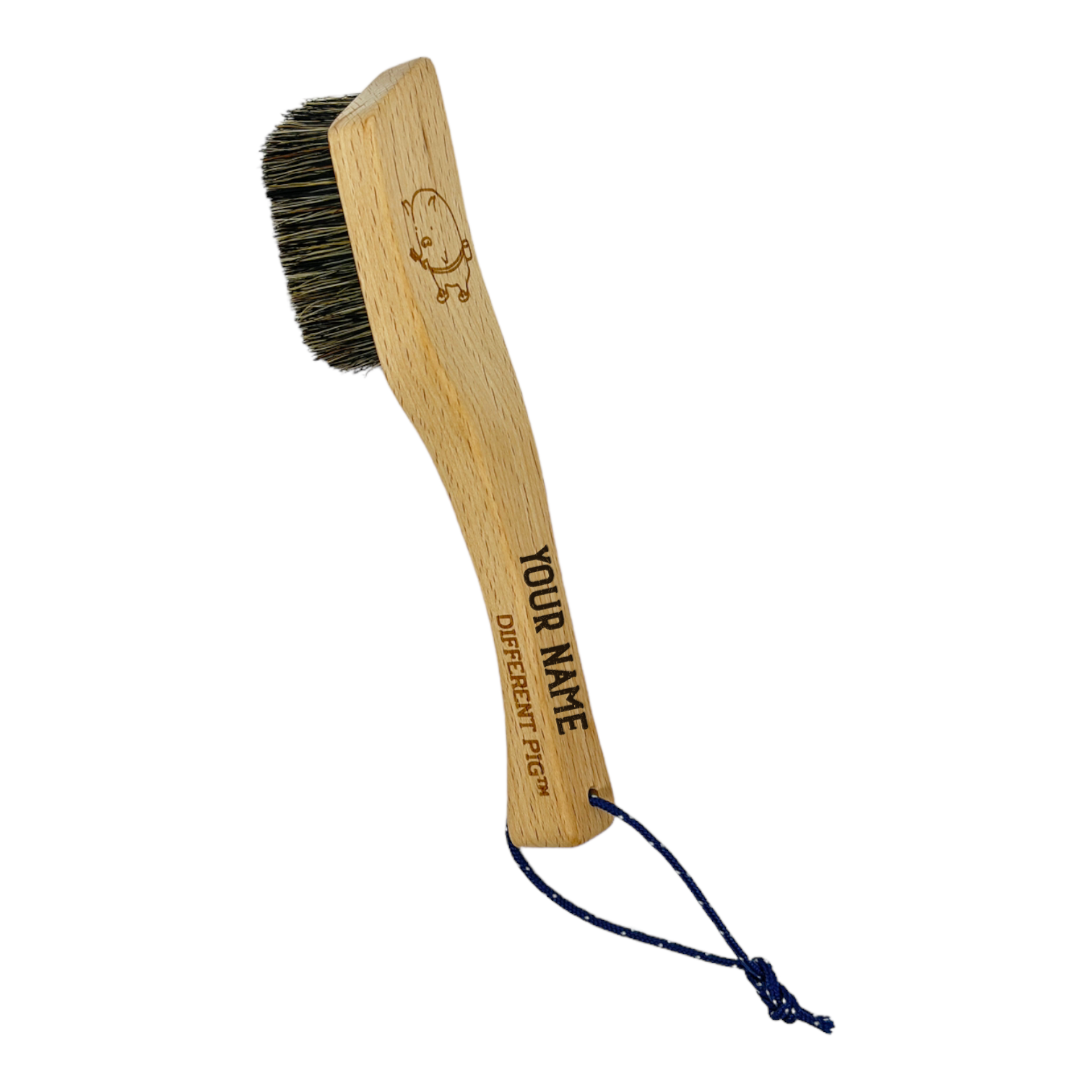 【來字刻名】𝗗𝗜𝗙𝗙𝗘𝗥𝗘𝗡𝗧 𝗣𝗜𝗚™ OG brush with name carving 刻名大豬掃連掛繩