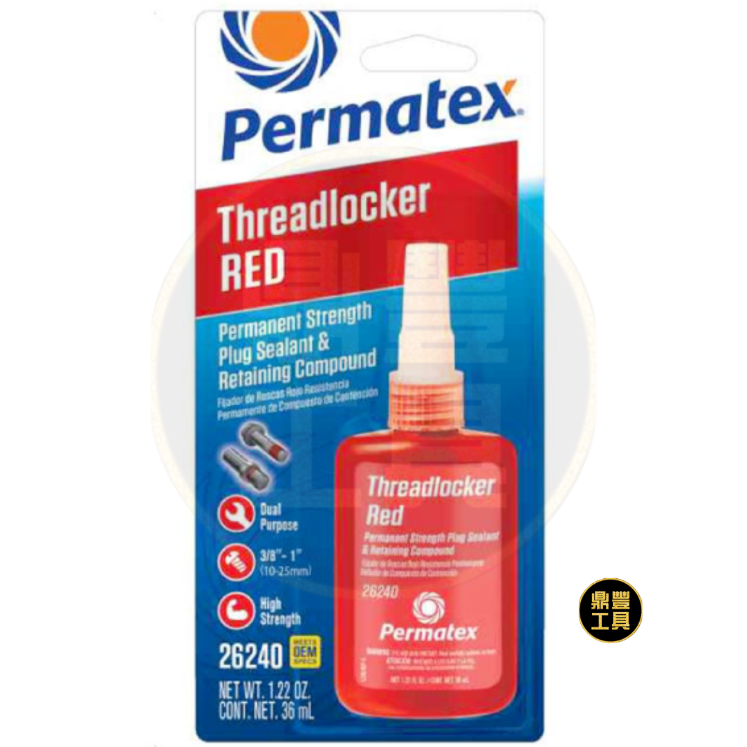 Permatex 太陽牌 永久超強力紅色螺絲膠 36ml PX 26240