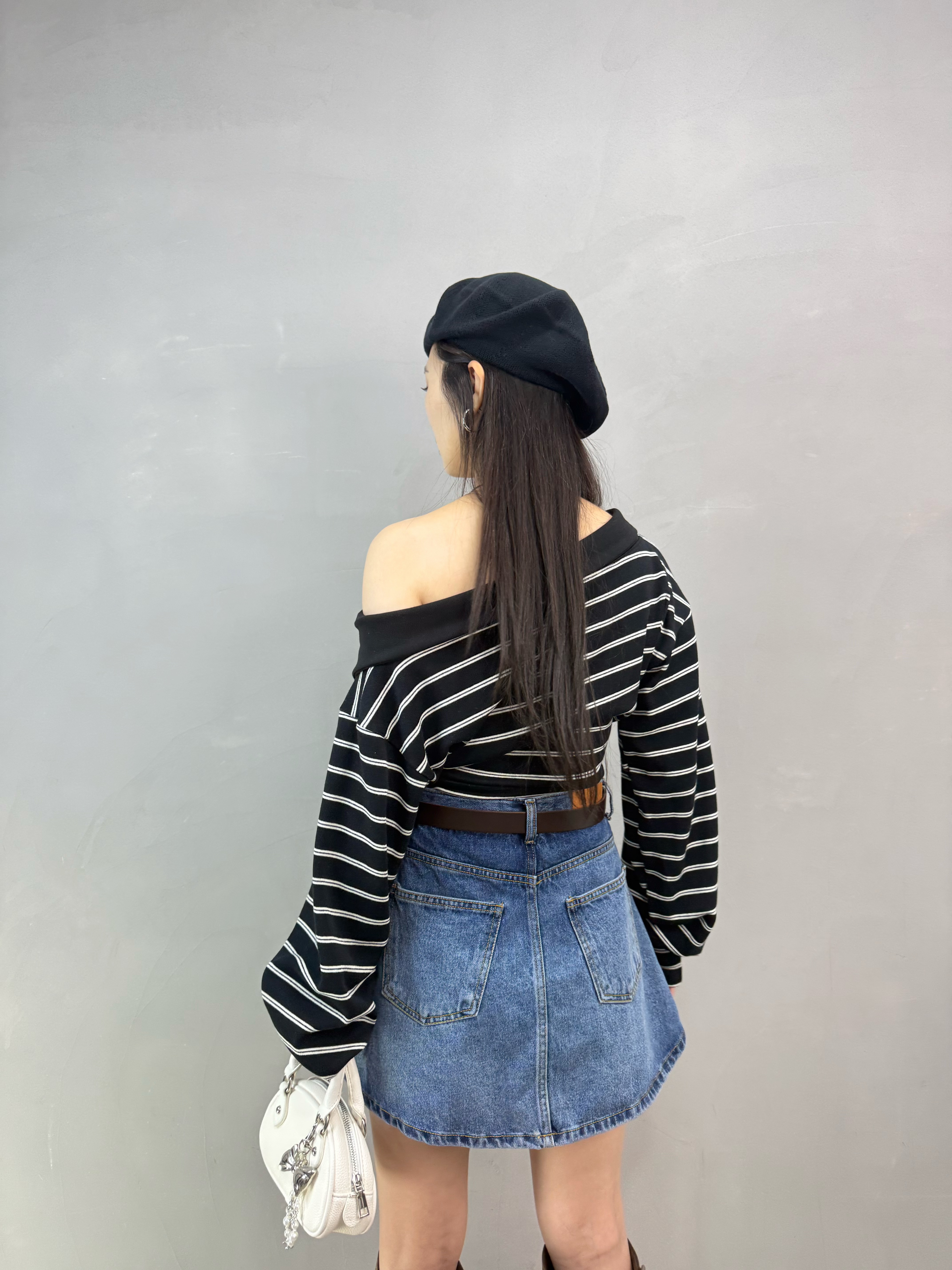 H13 Polo領扣鈕橫間top