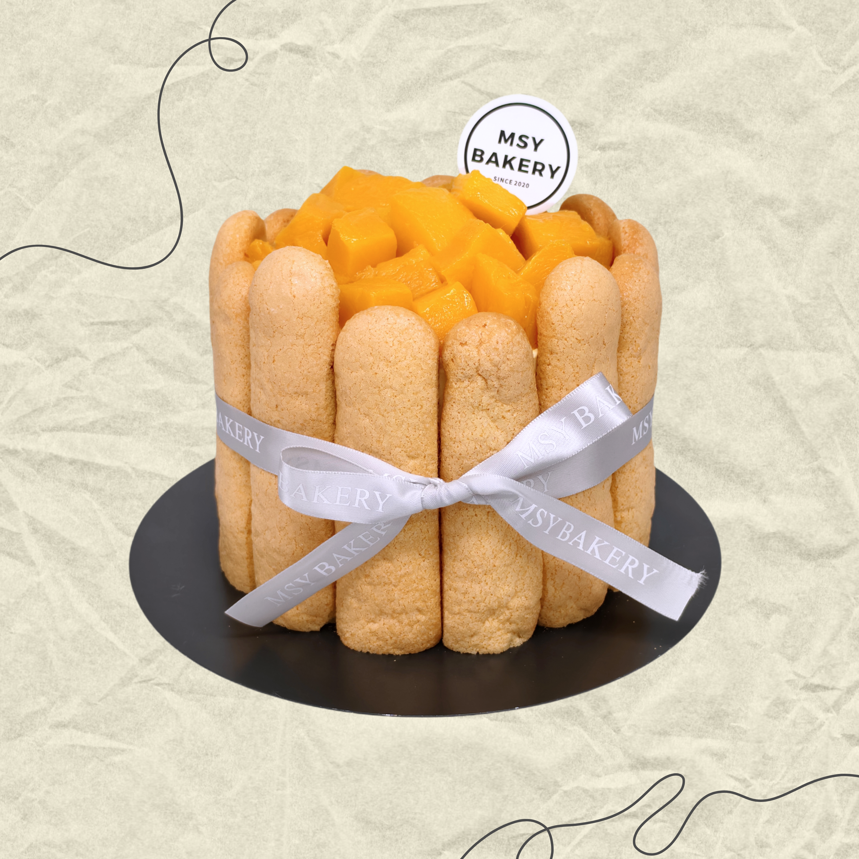 香芒百香果夏洛特蛋糕(5寸)