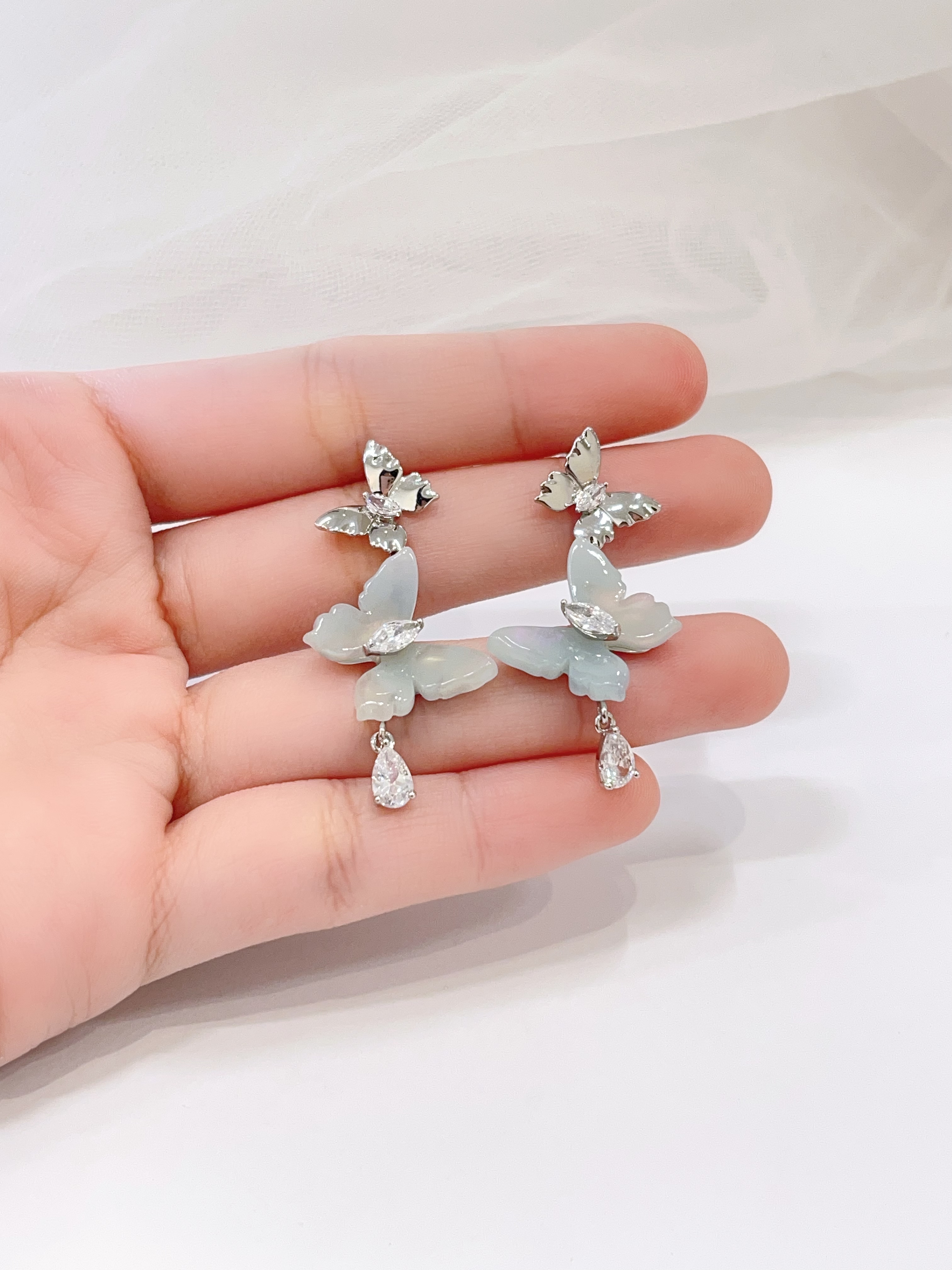 好精致的一款双蝴蝶耳环🦋