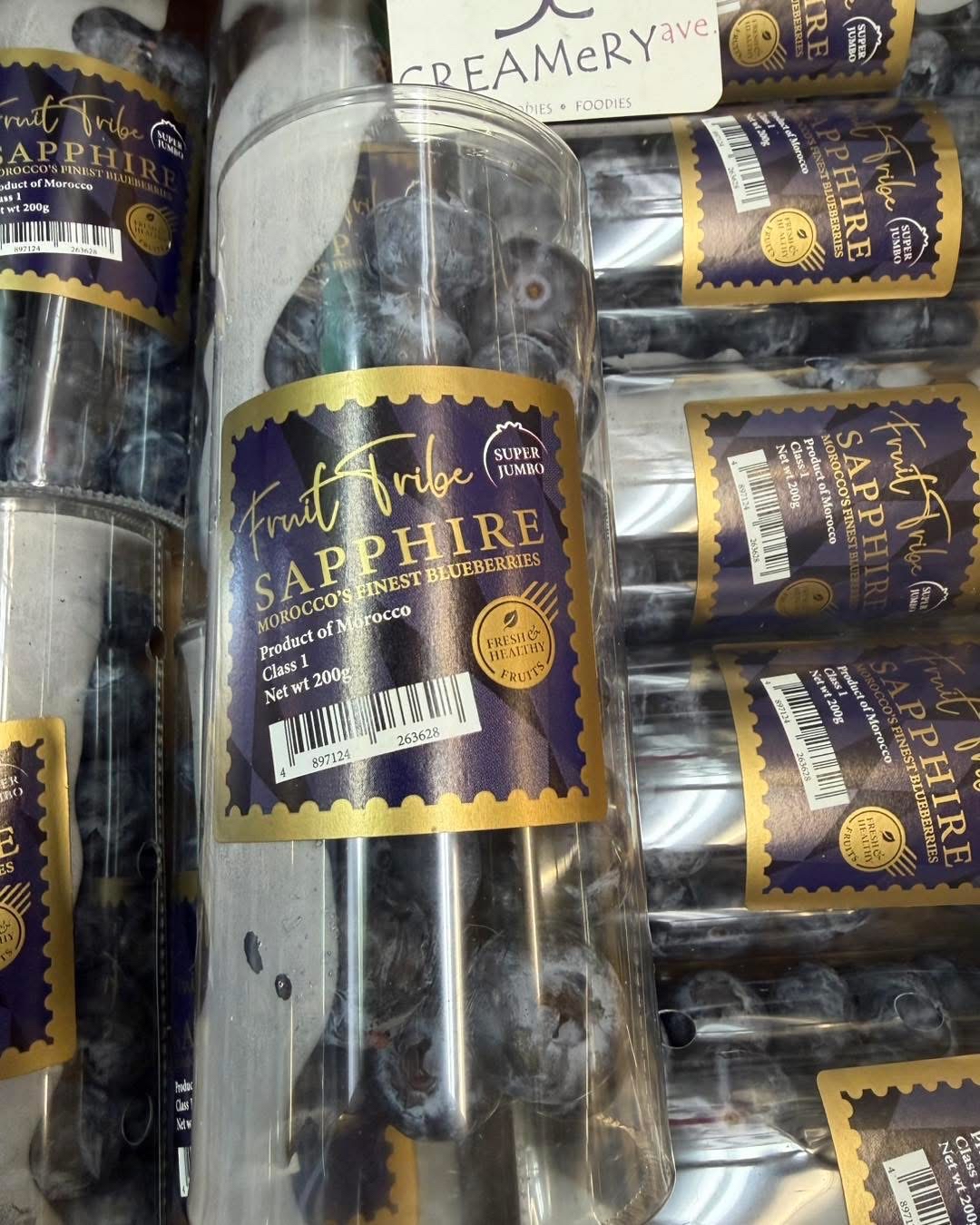 摩洛哥 SAPPHIRE超級珍寶藍莓 Morocco SAPPHIRE Premium Super Jumbo Blueberries ±200g 筒裝 