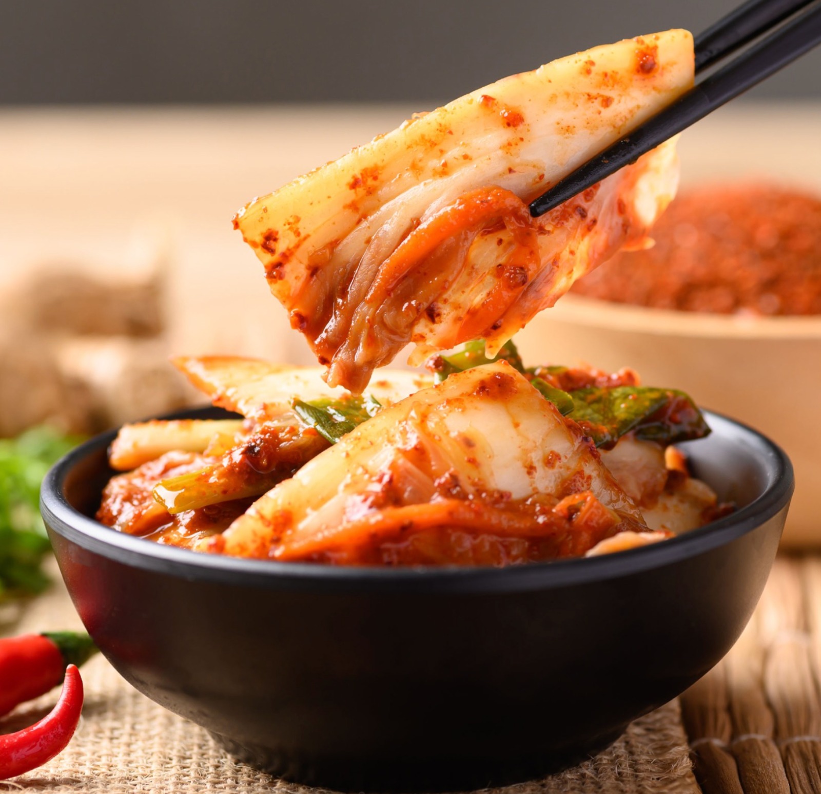 Authentic Korean Kimchi - Spicy Fermented Napa Cabbage