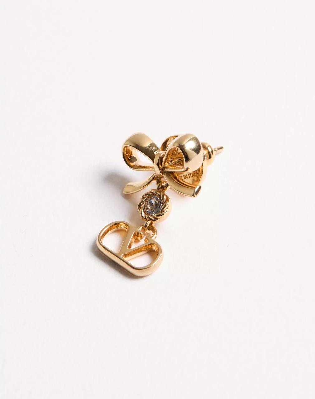 折後✨新款🆕訂貨📮 Valentino 蝴蝶結VLogo Swarovski 閃石 耳環