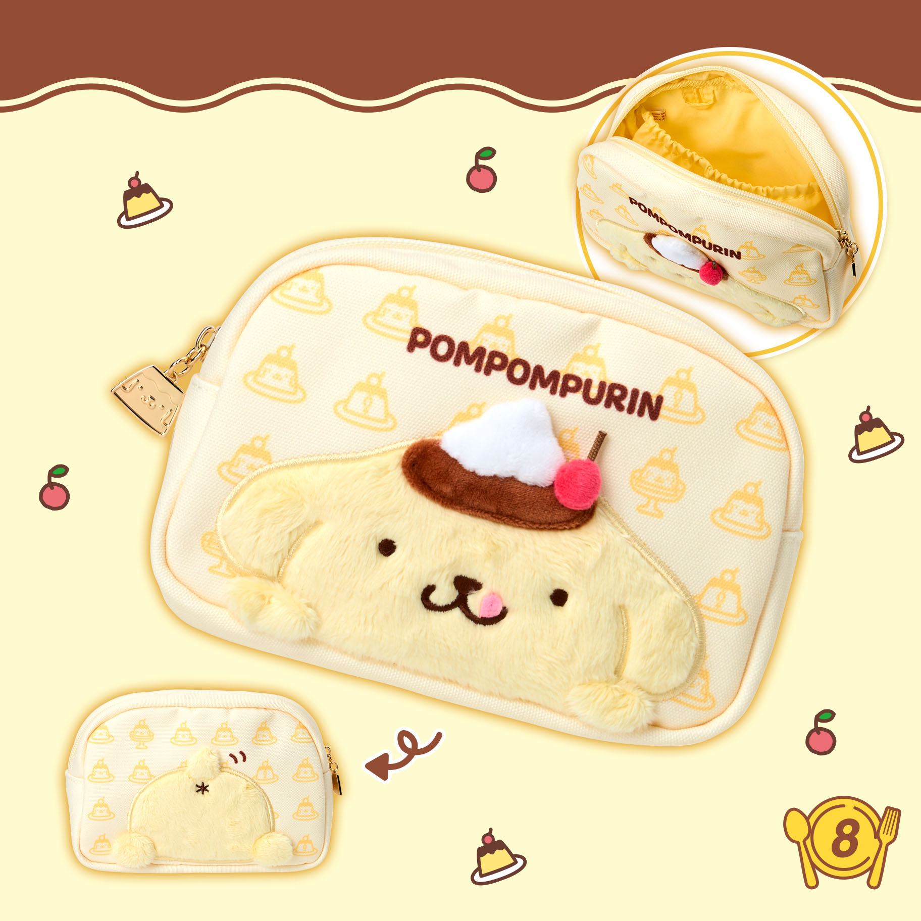 🎀【預訂】 Pompompurin 30th anniversary 化妝品小包