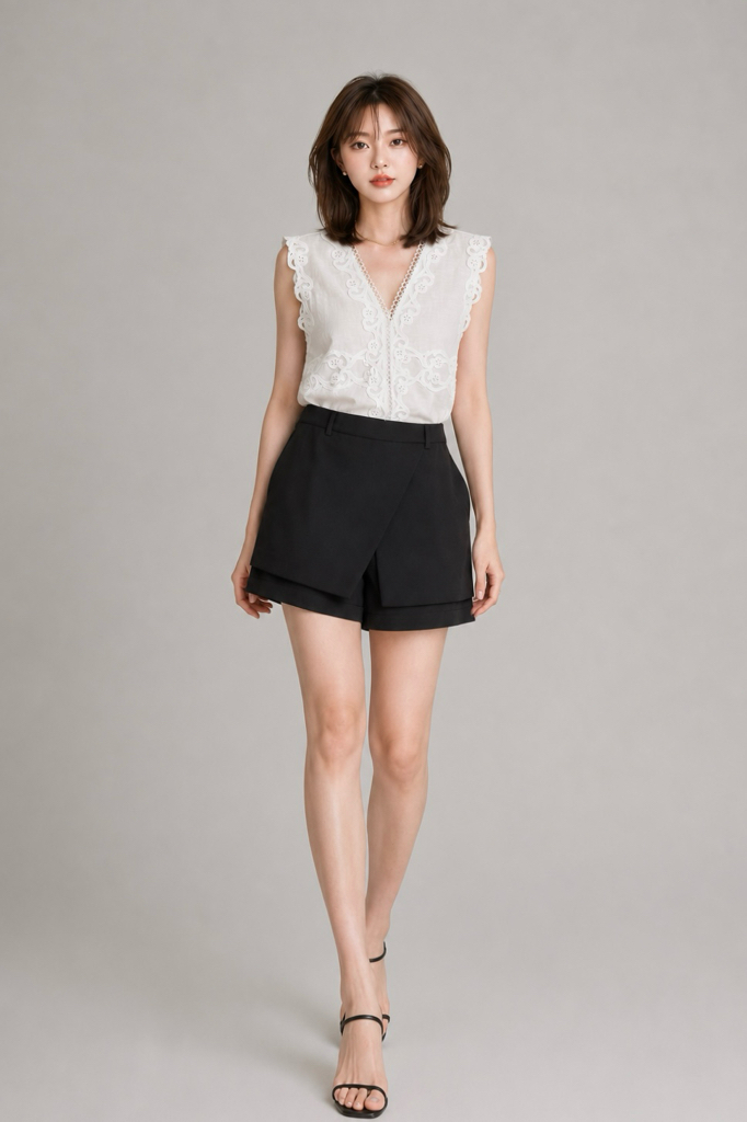 916009 Celeste Lace Bloom Sleeveless Blouse