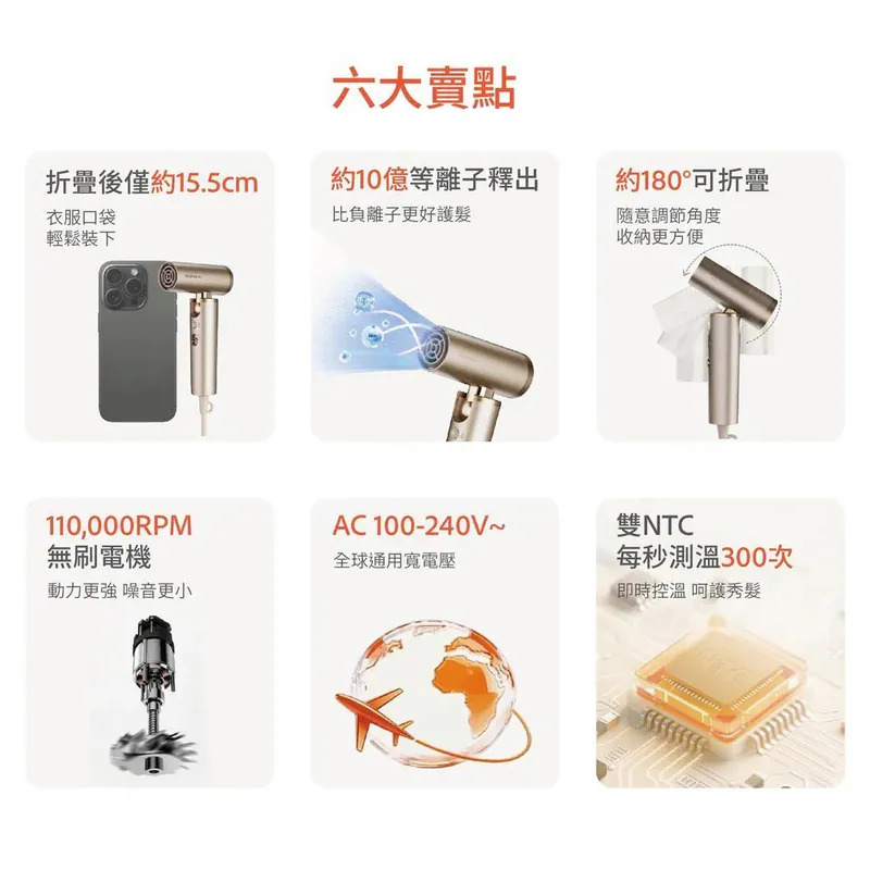 DAEWOO H16 全球通用高速風筒【8/30 截單，預計 :9月中至尾發貨】