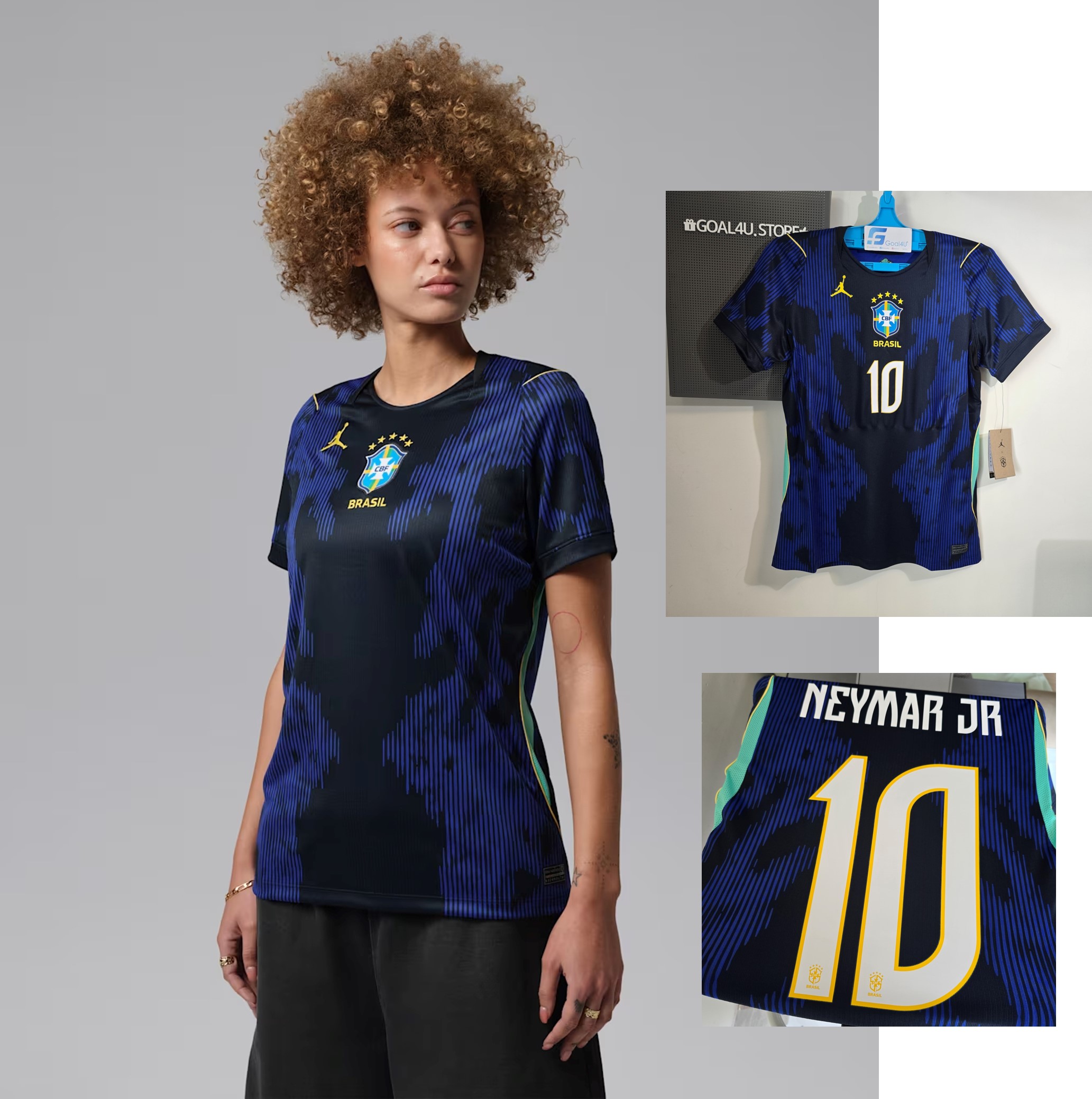 #女裝 Nike x Jordan Brazil 巴西 2026-27 作客女裝球迷版球衣 (可加印字章) IU1077