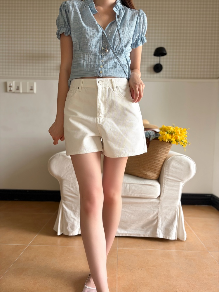 Everyday White Denim Shorts