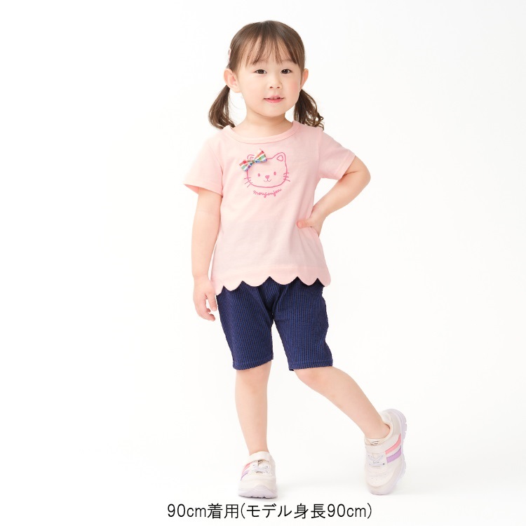 🆕【⭐訂購⭐】🇯🇵 日本直送 🌀🇯🇵 日本直送🇯🇵 兔仔 / 貓咪 蝴蝶結 扇形下擺 短袖Tee［2款選］🌀 [ELCA-0116][260413]