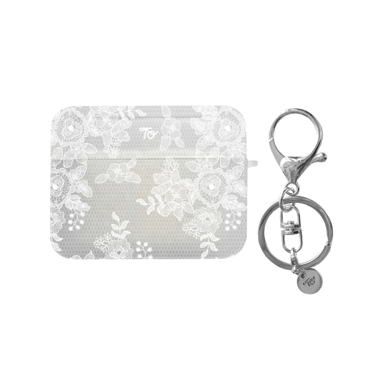 【Perfect in White Lace】磨砂半透明方盒AirPods Case