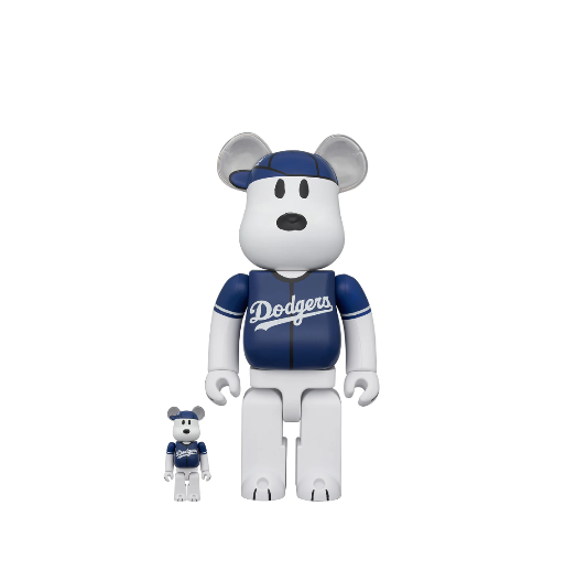 MLB × PEANUTS BE@RBRICK 100% & 400% SNOOPY (LOS ANGELES DODGERS)