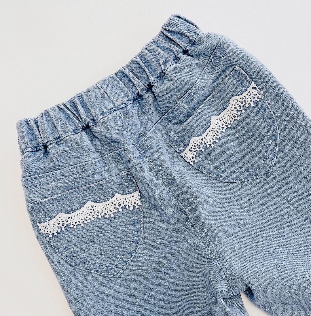 A0101 Miffy蕾絲邊牛仔褲