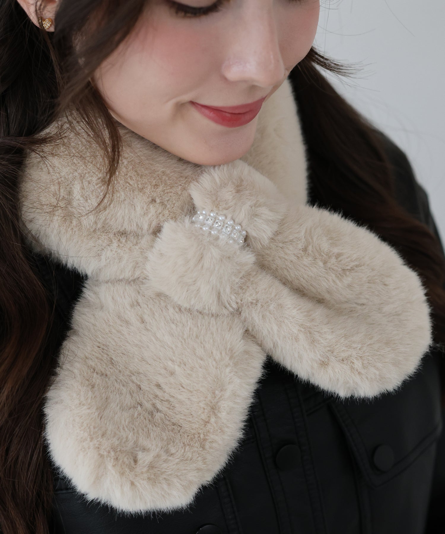 <限量現貨><JP> Lovely Pearl Fur Muffler* 3色入