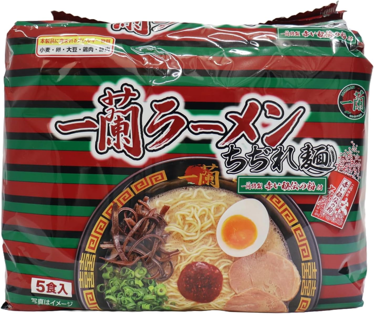 【全新升級版】日本製 一蘭拉麵 捲麵 5包入（附獨家特製紅色秘傳粉）