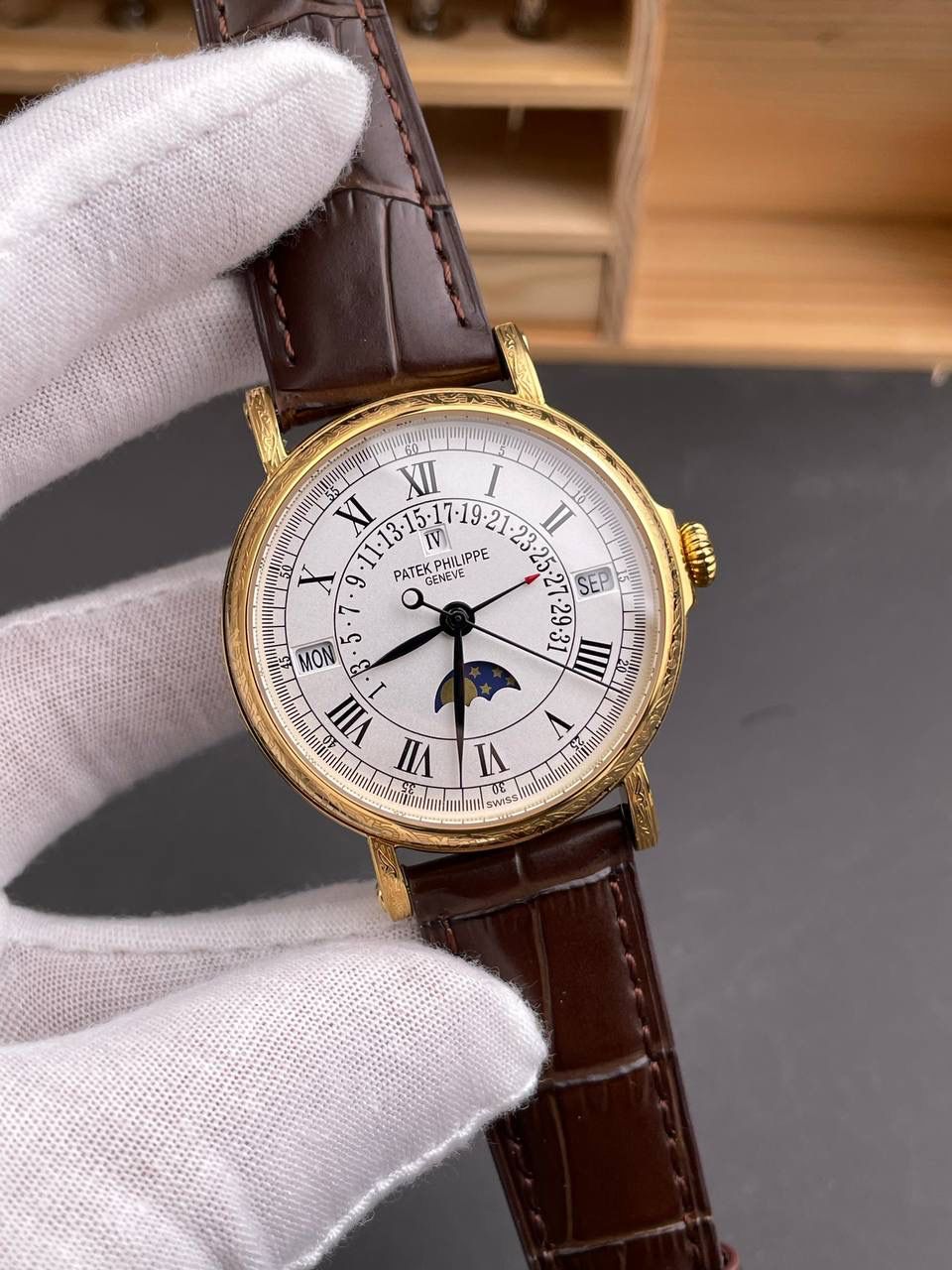 今日推荐🚞 V3版 百达翡丽古典超级复杂多功能5159 万年历系列腕表/38mm/9015机😍