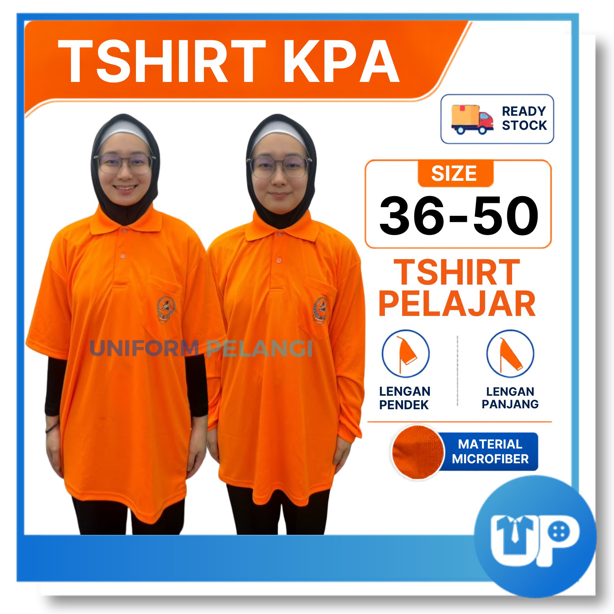 Tsihrt KPA Kadet Pertahanan Awam (Microfiber) Lengan Pendek / Lengan Panjang