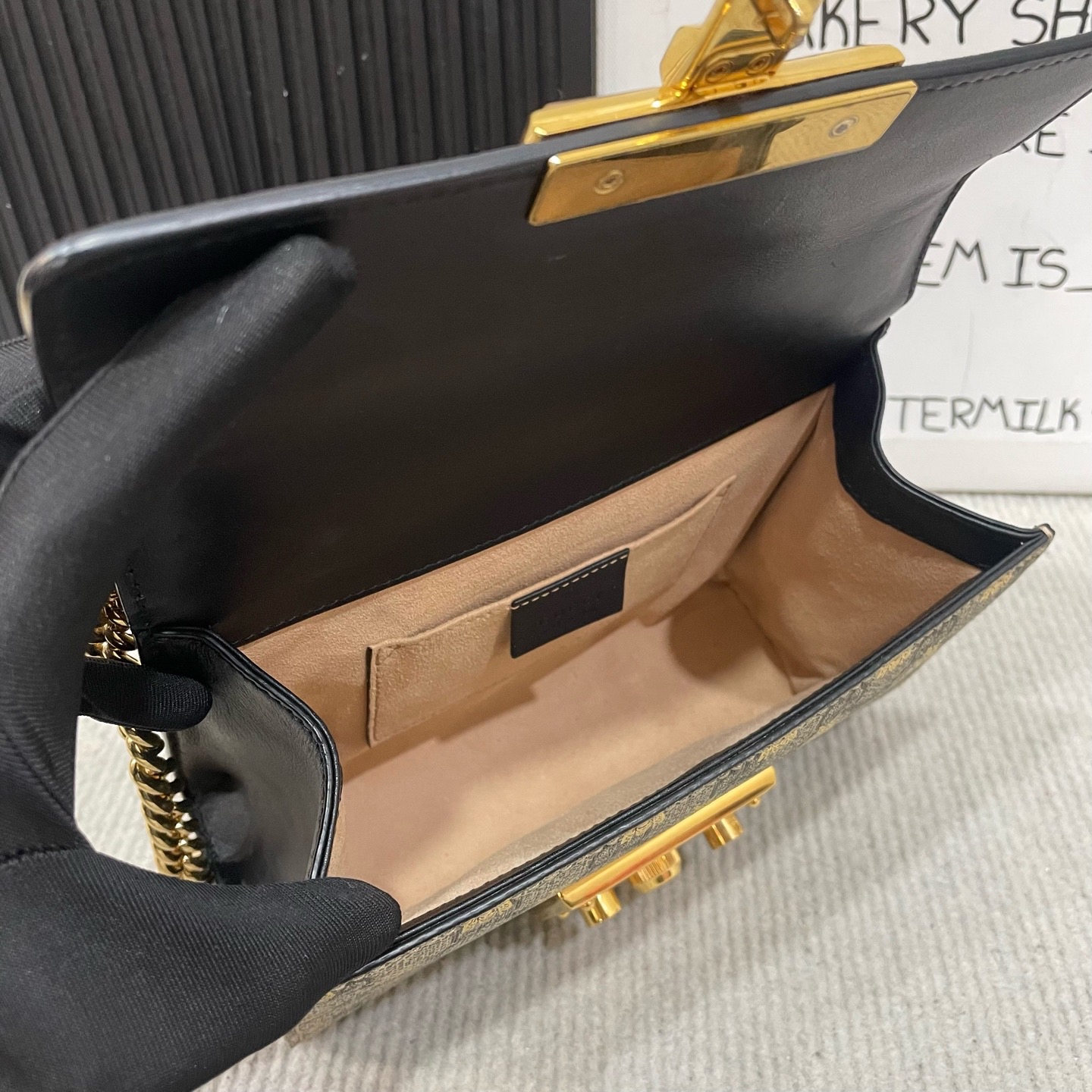 【預訂貨品】Gucci Padlock蜜蜂月光寶盒