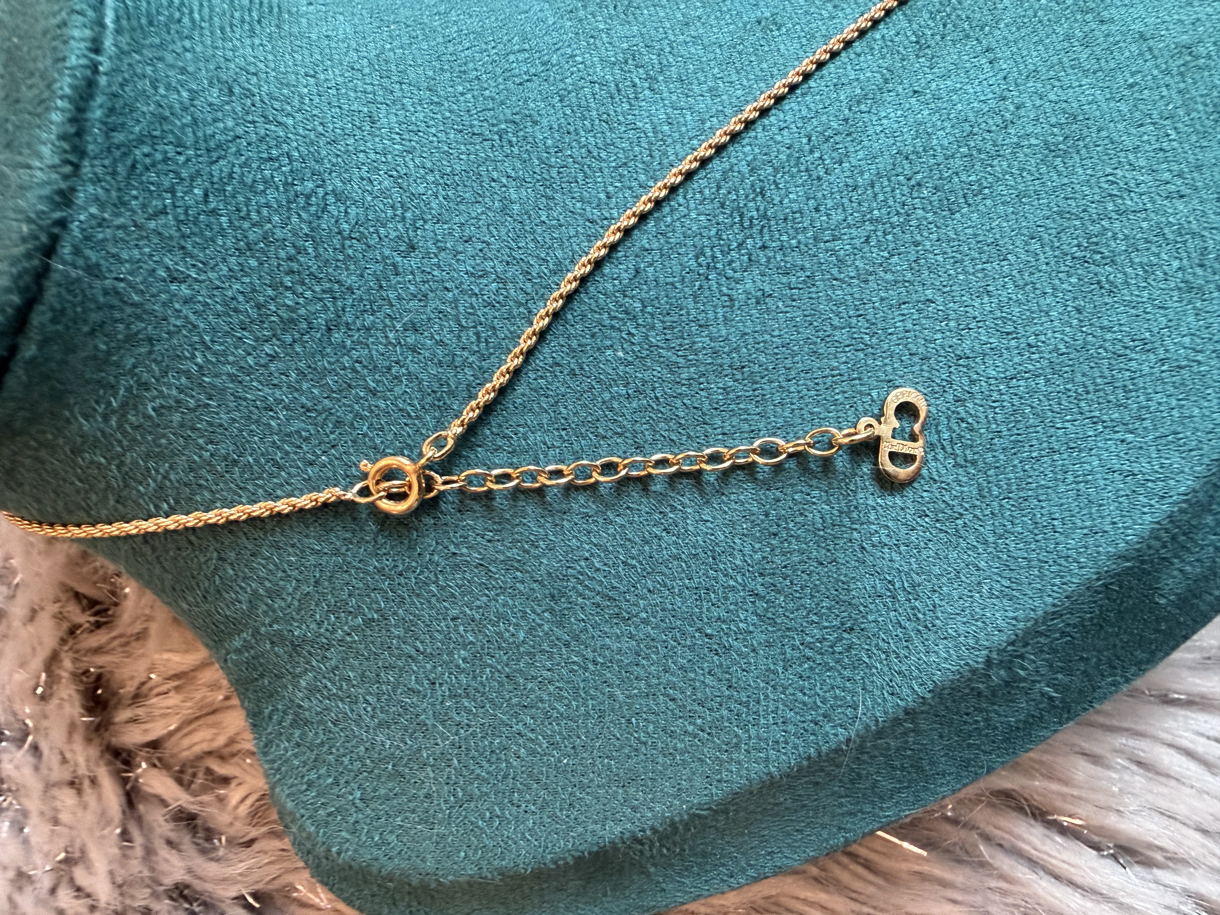 vintage dior CD necklace