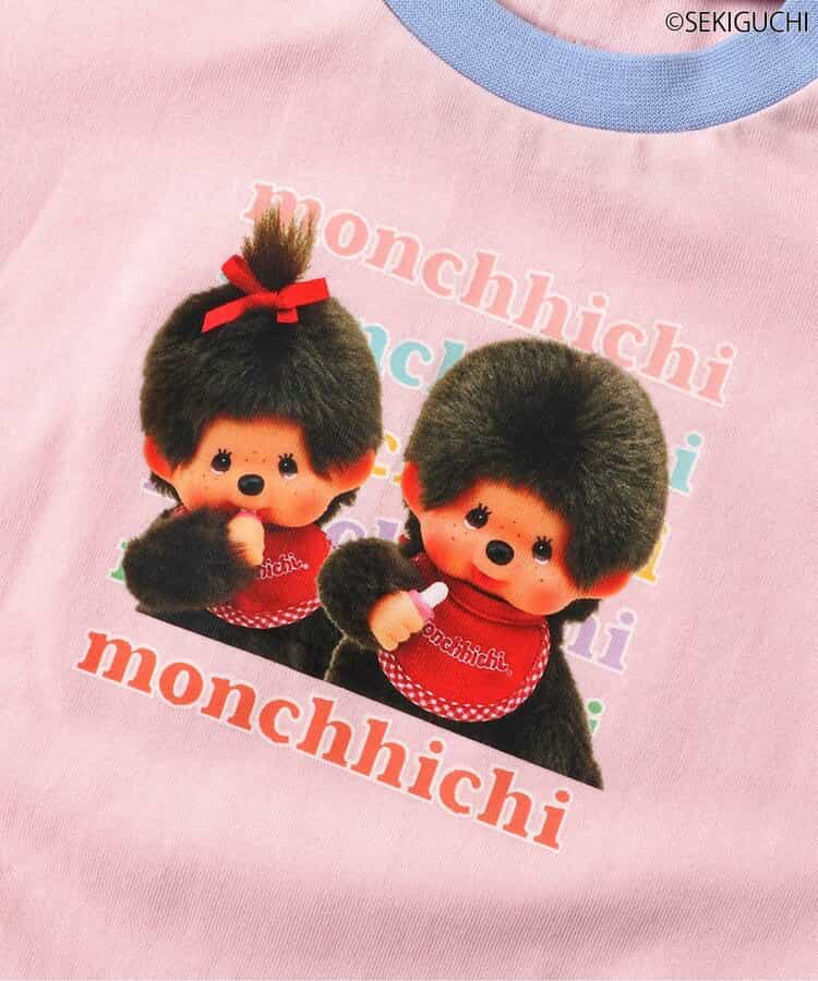 🇯🇵預訂 日本直送🇯🇵 Apres les cours x Monchhichi兩色人物印花滾邊短袖包屁衣