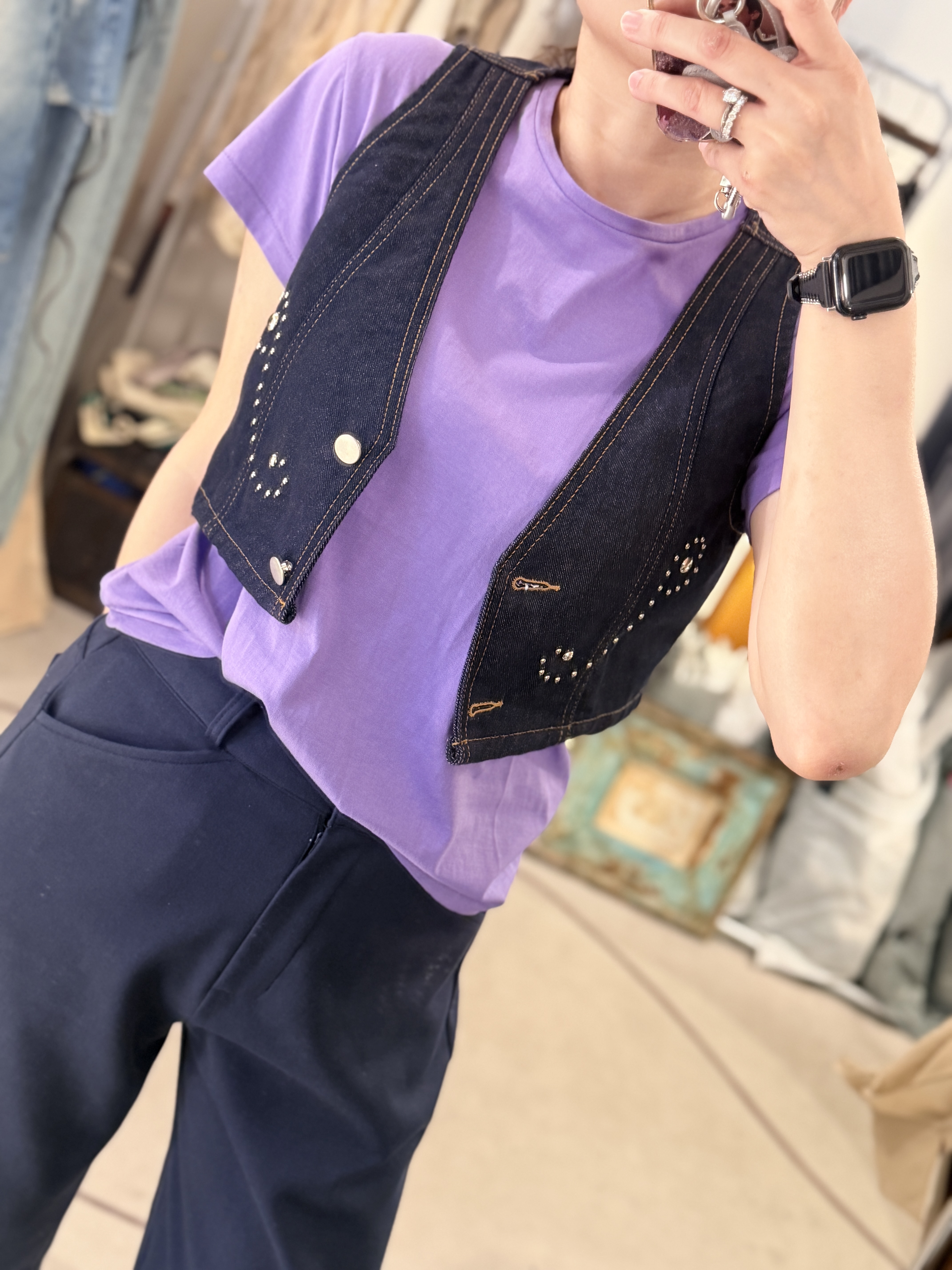 Denim vest jacket