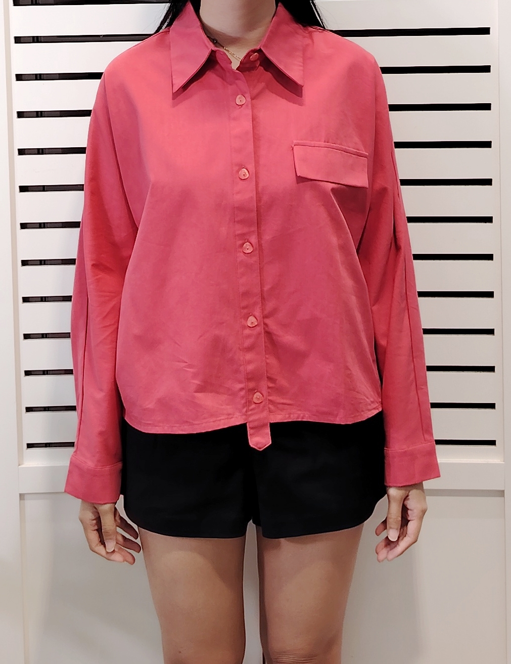 H03182 Collar Long Sleeve Shirt 
