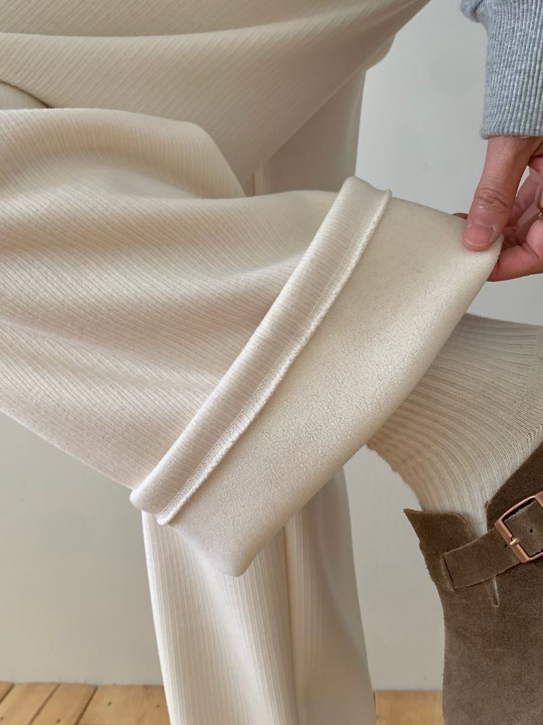 秋冬慵懶絨毛休閑長褲(四色入)