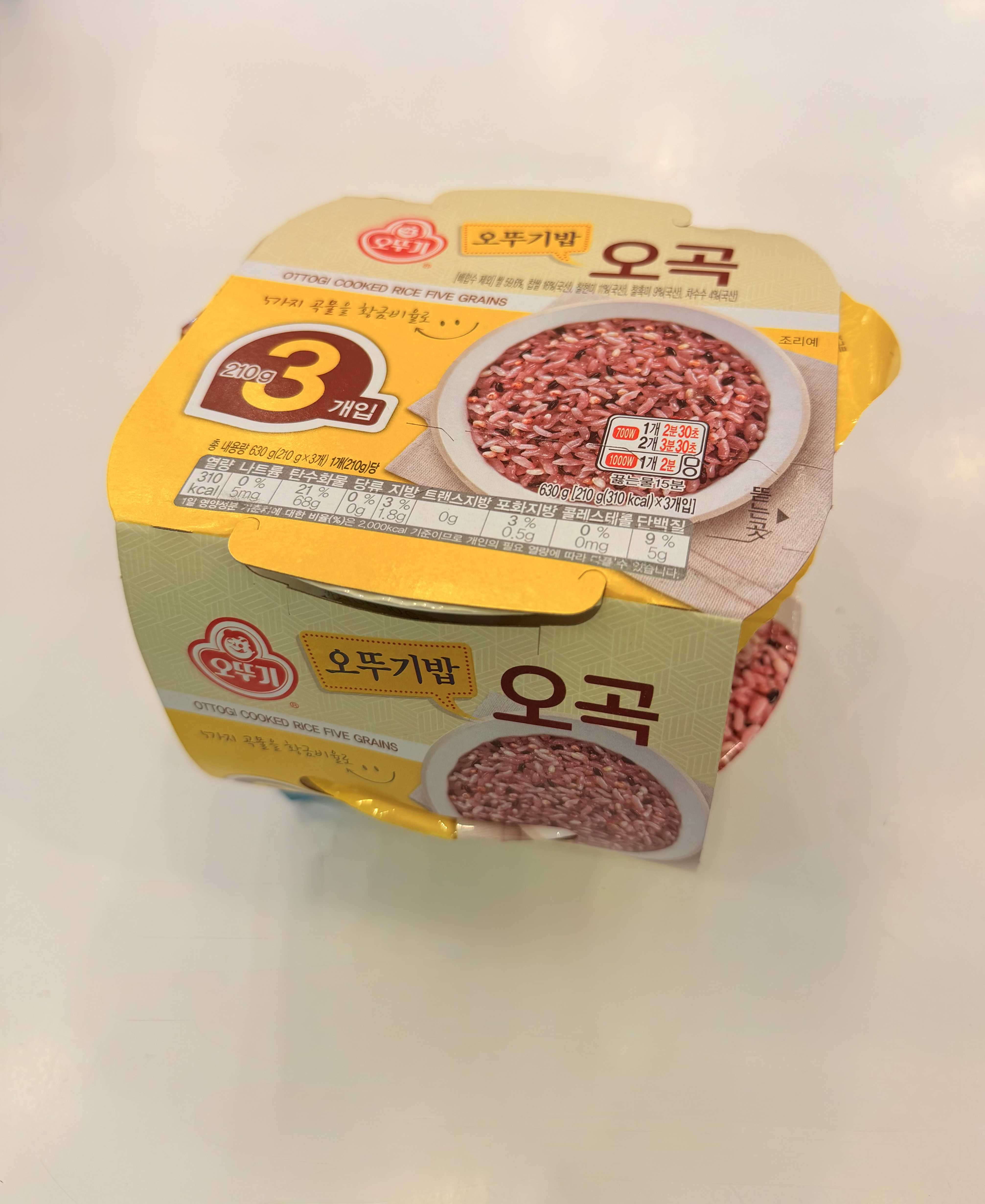 Ottogi 韓國 即食五穀米飯 210g X 3s/碗裝