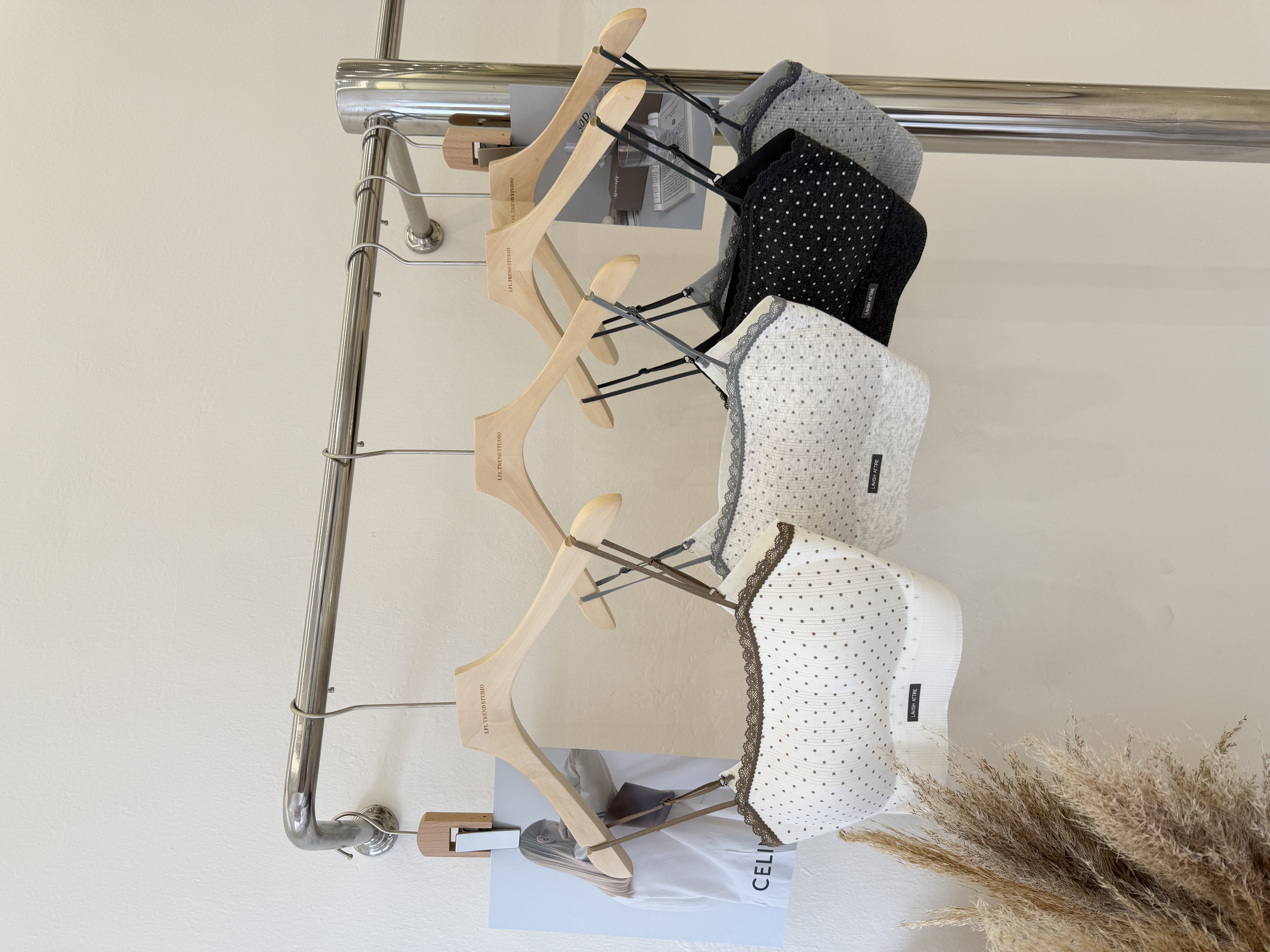 6649 韩系波点蕾丝拼接内衣