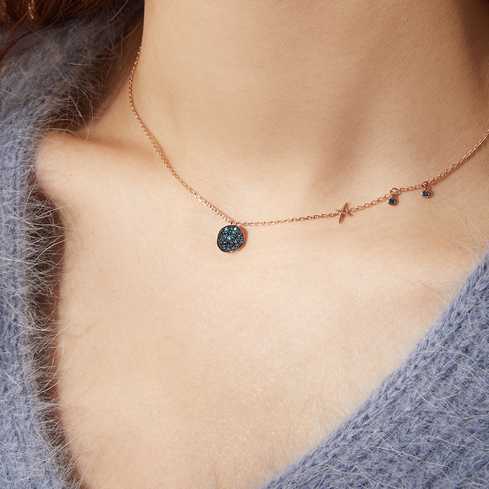 DIDIER DUBOT Mon Paris 玫瑰金頸鏈 (JDPNRQS404B)