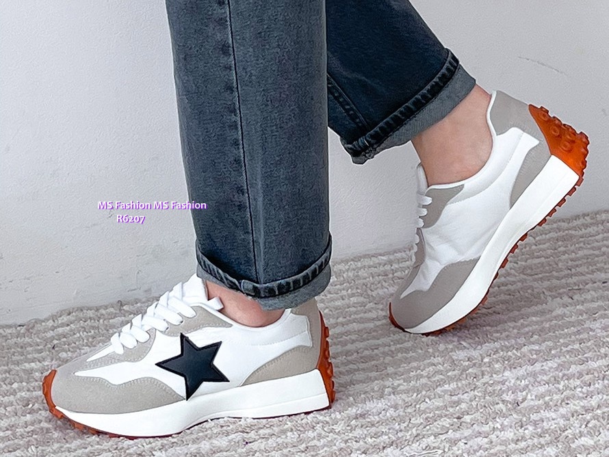 R6207 韓國🇰🇷拼色星星修腳sneakers